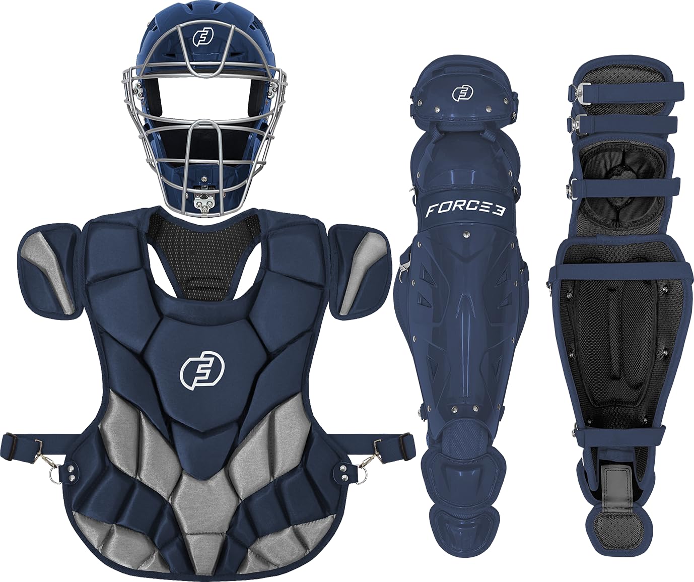 Adult Hockey Style Catcher's Set with Defender Mask & Chest Protector - NOCSAE Certified Safety Gear for Baseball, Softball & Training (Ages 16+) - Perfect for Games, Practices & Goalkeeper Training