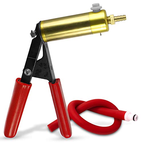LeLuv Ultima Red Vacuum Pump Handle with Silicone Hose & Fitting - Premium Penis Pump Accessory for Men's Health & ED Therapy