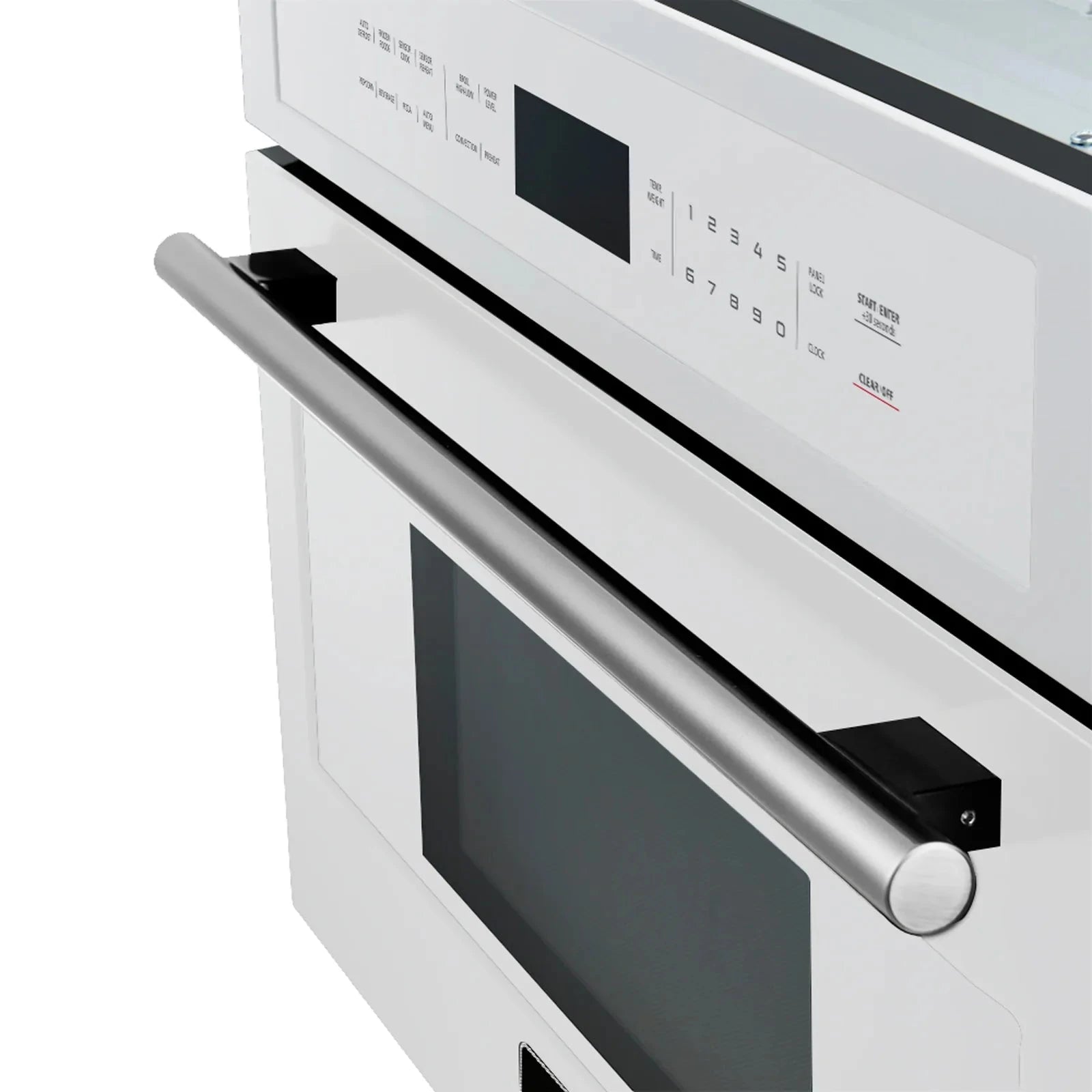 Forno Oliena FMWDR3093 30-Inch White Microwave Oven with Stainless Steel Handle - 30WHT Compact Countertop Microwave for Small Kitchens, Dorms & Office Break Rooms