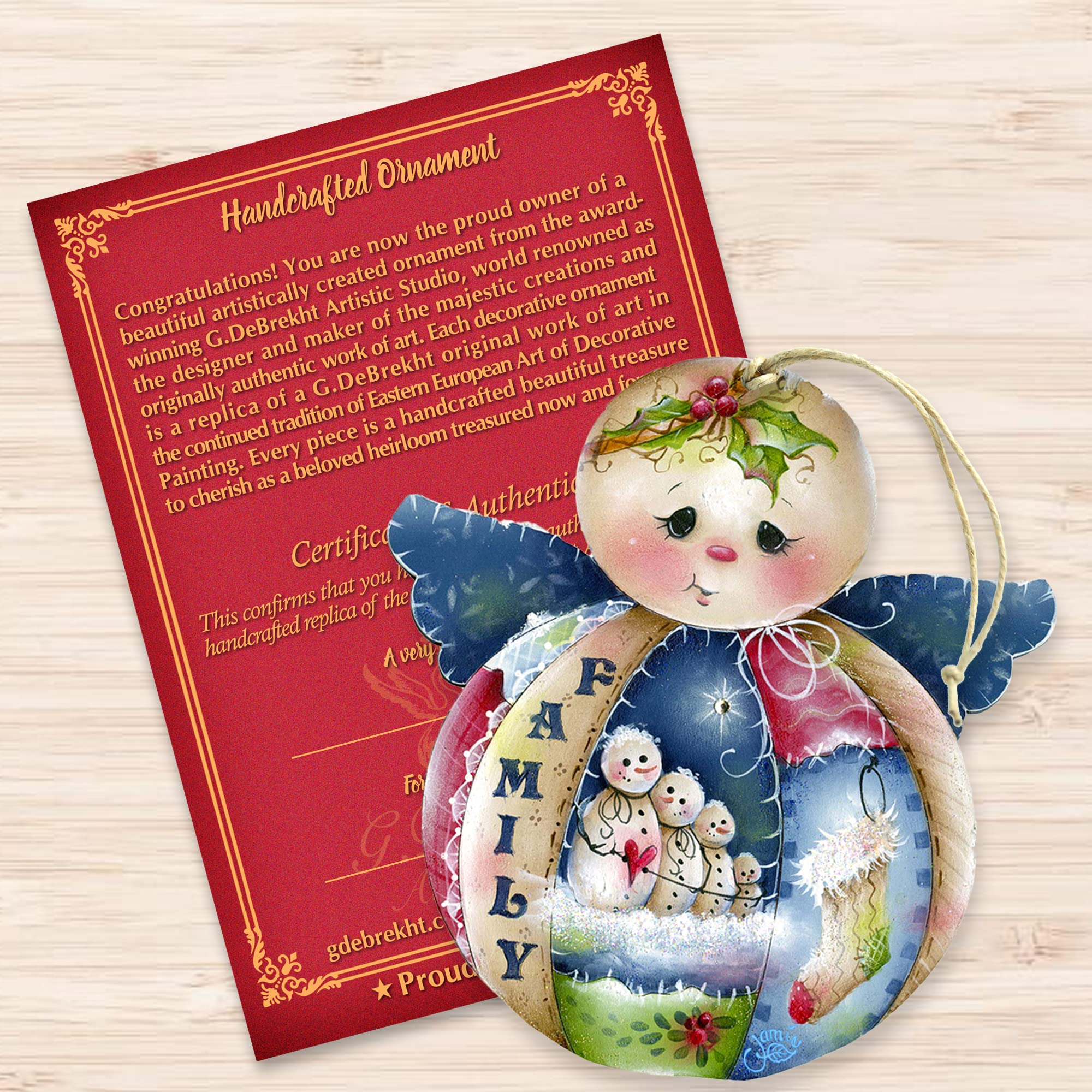 Handcrafted Wooden Snowman Ornament Set of 2 - Easter & Spring Home Decor - Perfect for Christmas Tree, Gift Giving & Seasonal Display