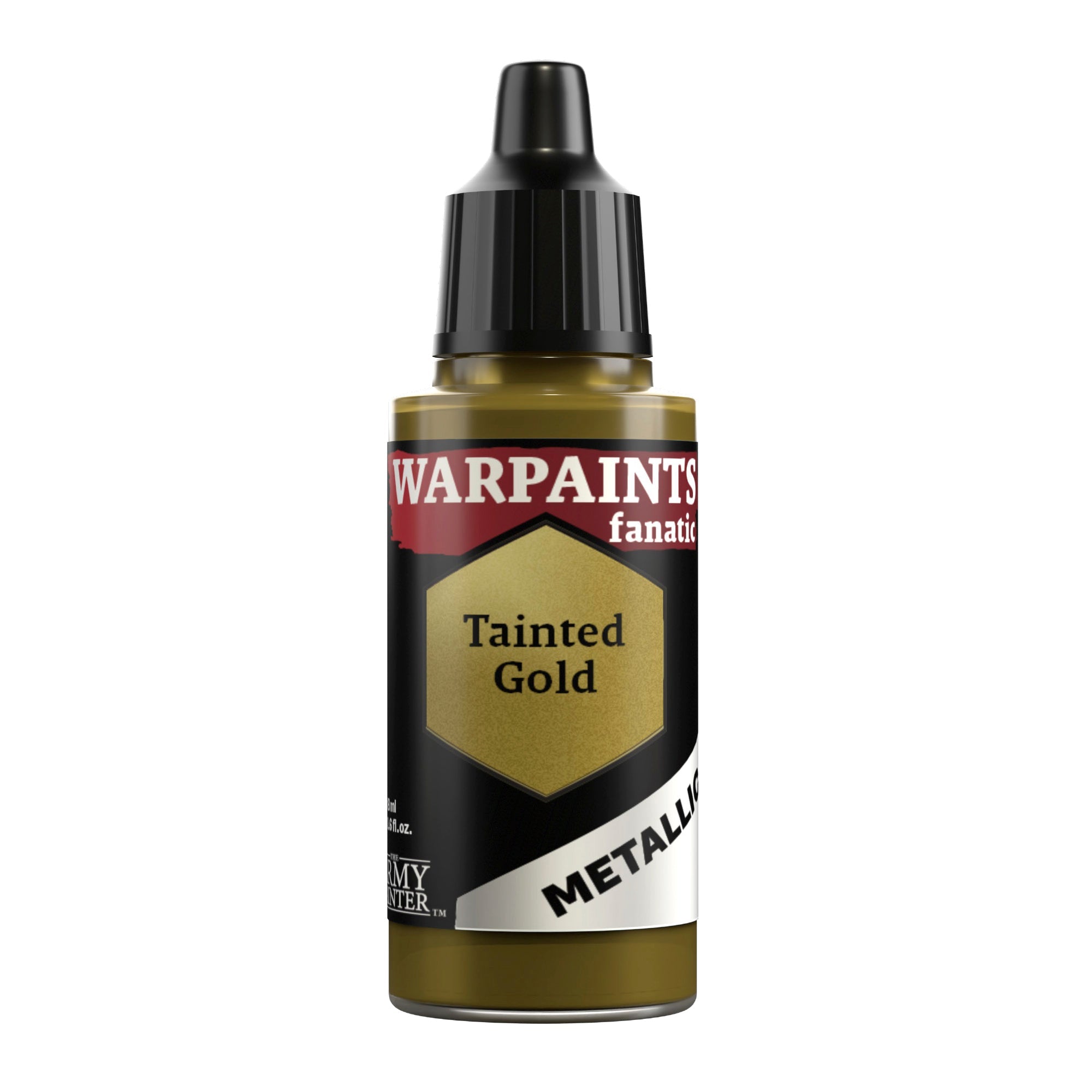 Warpaints Fanatic Metallic Paint - Tainted Gold Shade for Miniature Models & Tabletop Gaming - Perfect for Warhammer, D&D, and Cosplay Makeup