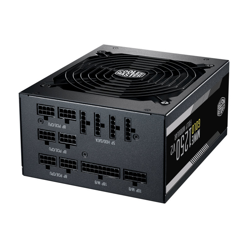 Cooler Master MPE C501 AFCAG 3UK CM MWE Gold V2 1250W Full Modular ATX3 Power Supply - High Performance PSU for Gaming PCs, Workstations & Crypto Mining Rigs