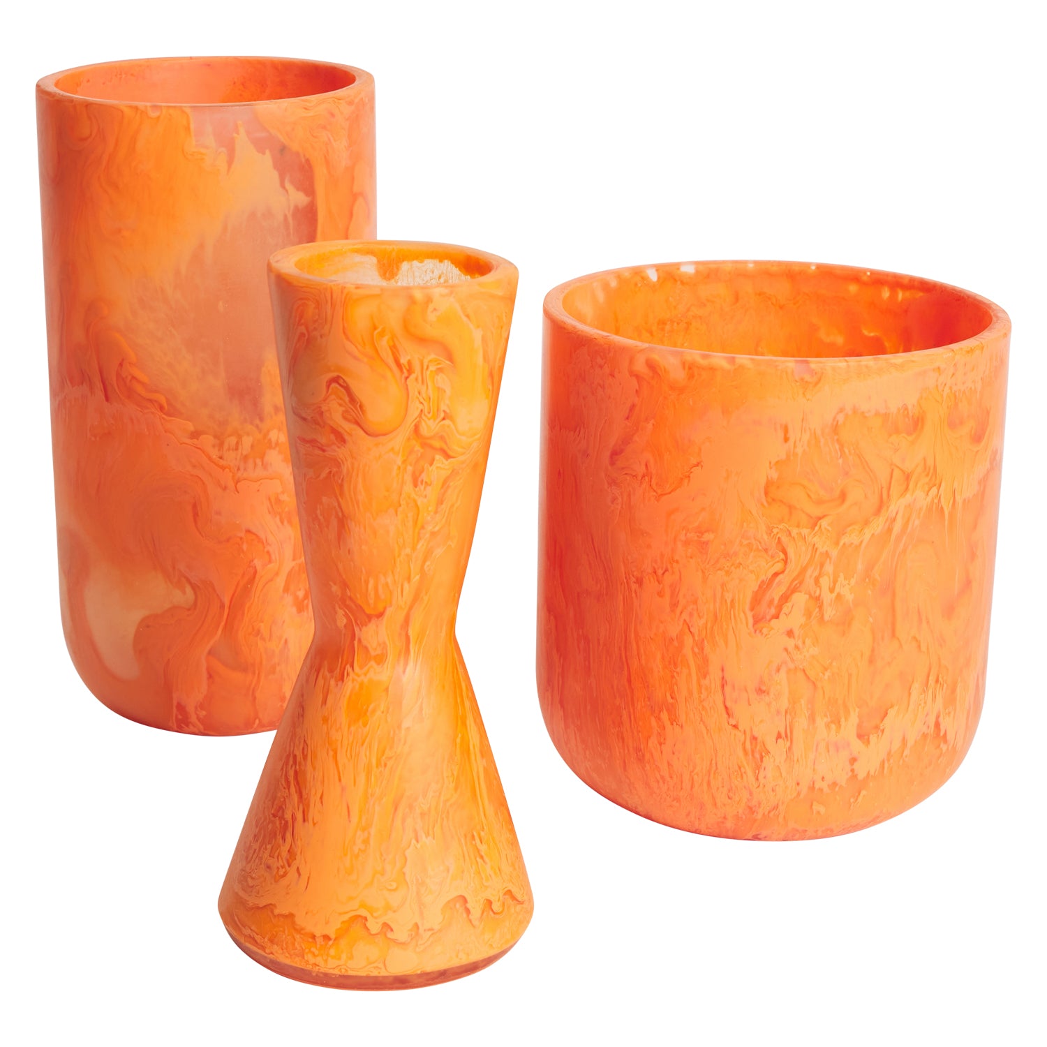 Kalinda Vase - Handcrafted Ceramic Home Decor in Persimmon Orange | Perfect for Living Room, Dining Table & Wedding Centerpieces