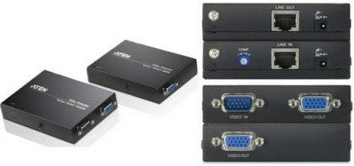 Aten VE150A VGA Extender - 150m (492ft) Range, 1280x1024@60Hz Resolution with VGA Gain Control - Perfect for Conference Rooms, Classrooms & Home Theater Setups