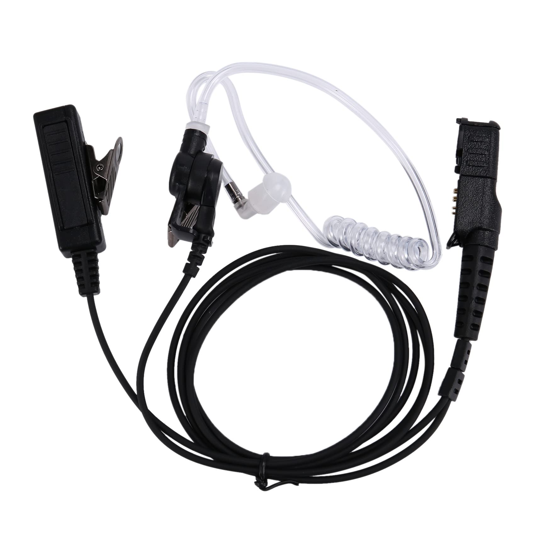 Motorola MTP3100 MTP3200 MTP3250 MTP3550 Compatible Earpiece Headset with PTT Button - Secure Communication for Police, Security & Emergency Responders