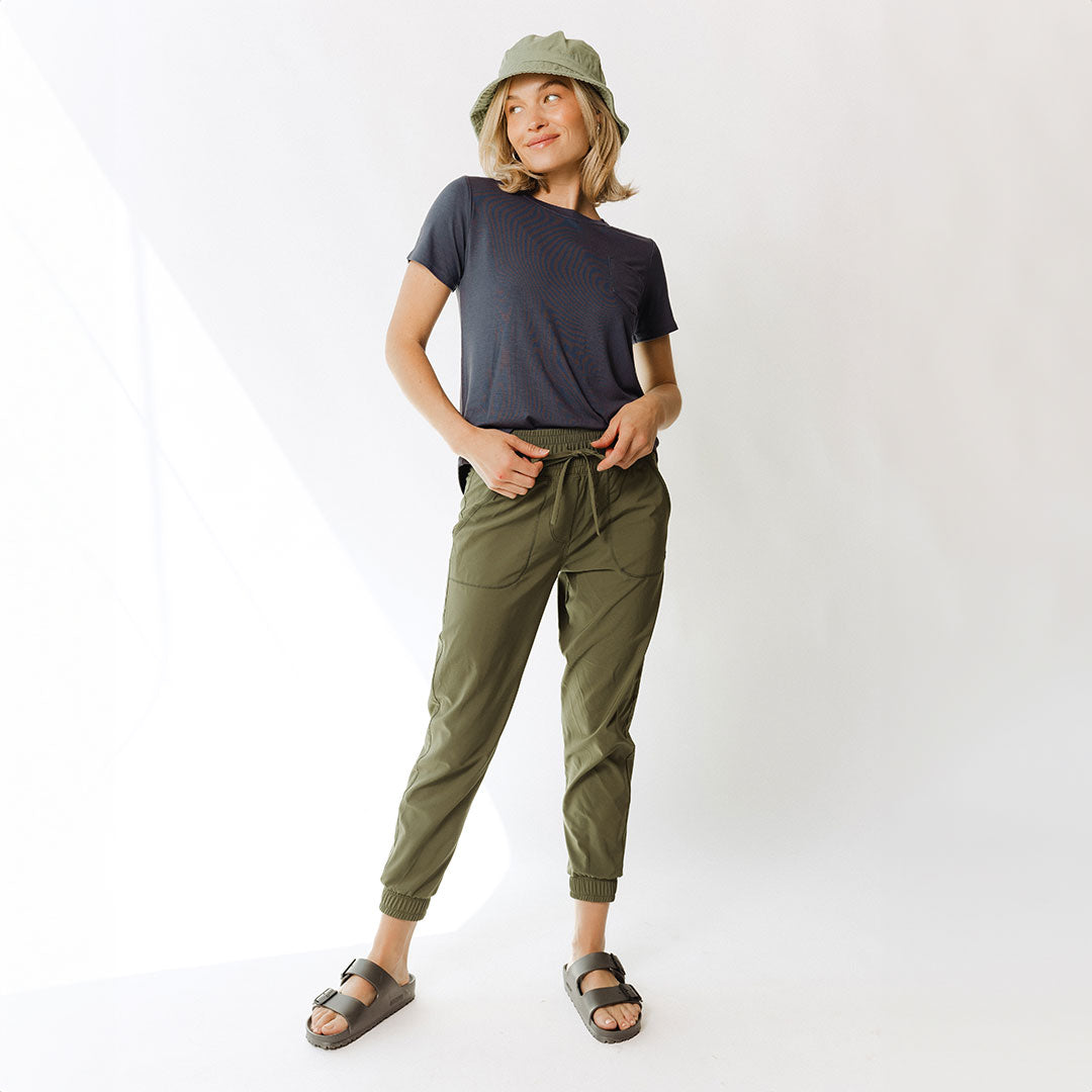 Comfortable Sage Green Destination Joggers for Women - Soft Lounge Pants for Yoga, Running & Casual Wear