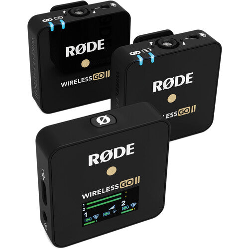 Rode Wireless GO II Compact Digital Wireless Microphone System for 2 Persons - 2.4GHz Black | Perfect for YouTube, Vlogging, Interviews & Live Streaming