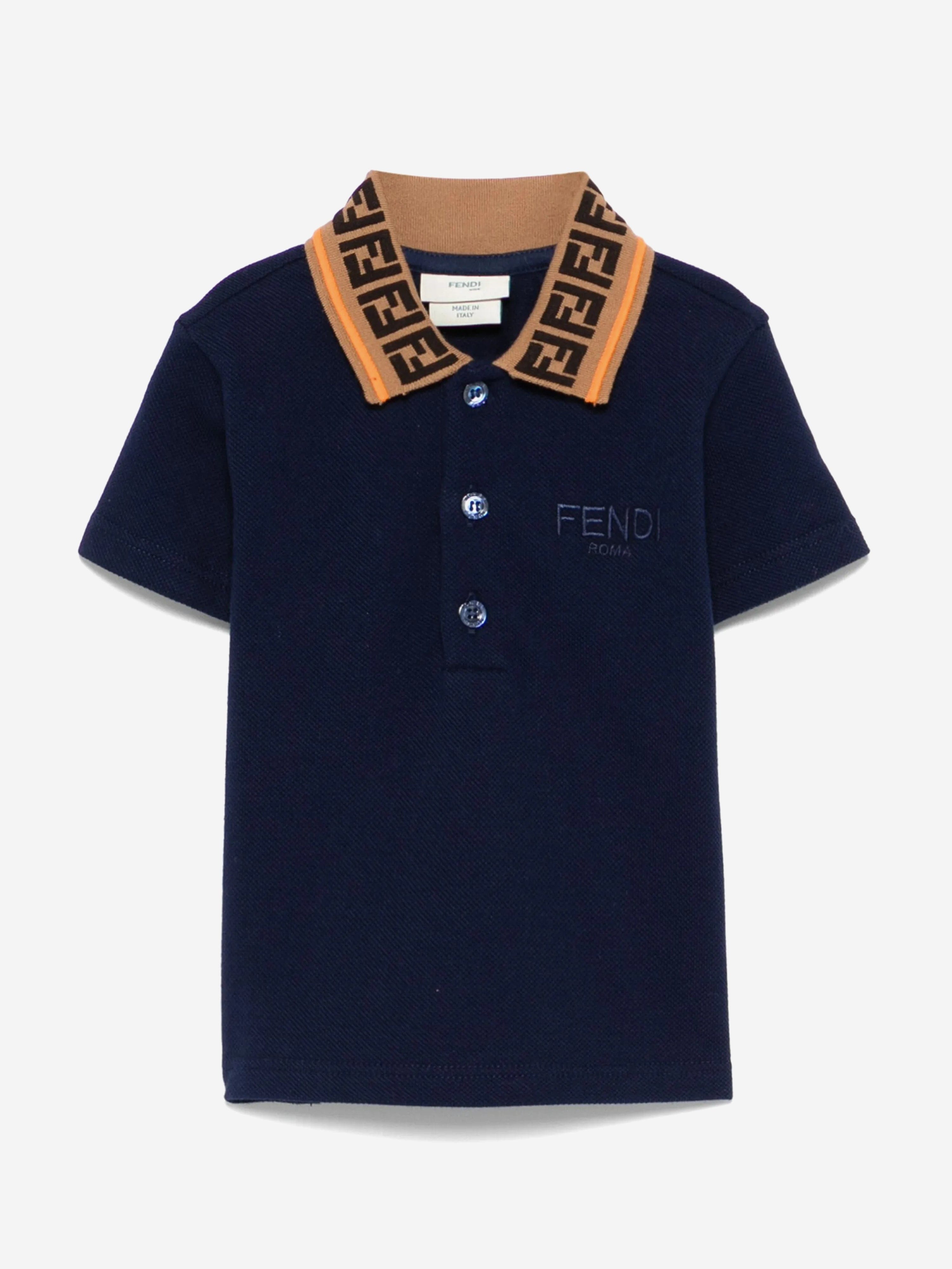 Baby Boys Navy Blue Logo Polo Shirt - Casual & Stylish Toddler Top for Playdates, School & Family Outings