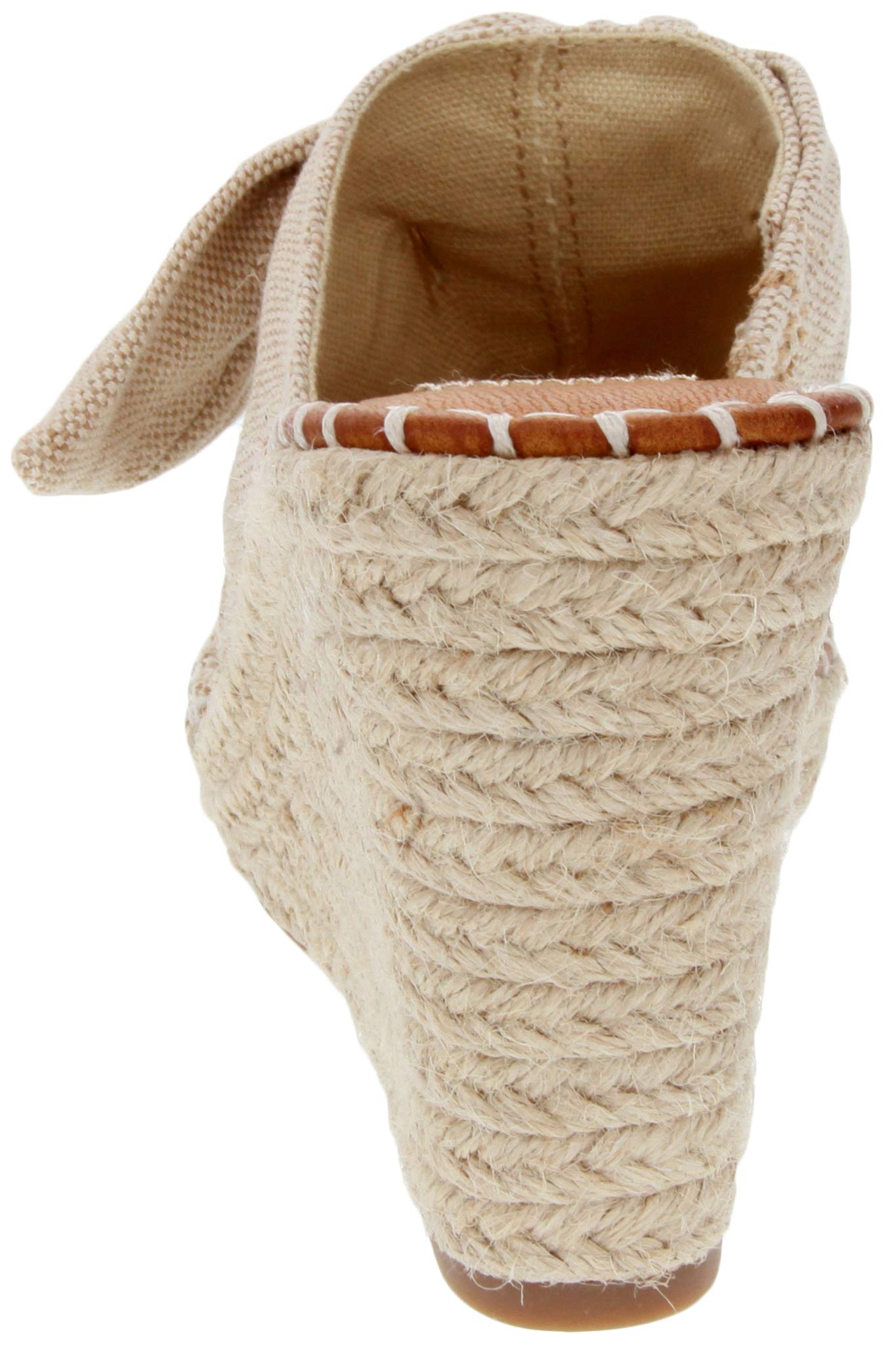 London Fog Women's Heidi Wedge Sandals with Bow - Summer Beach & Casual Wear