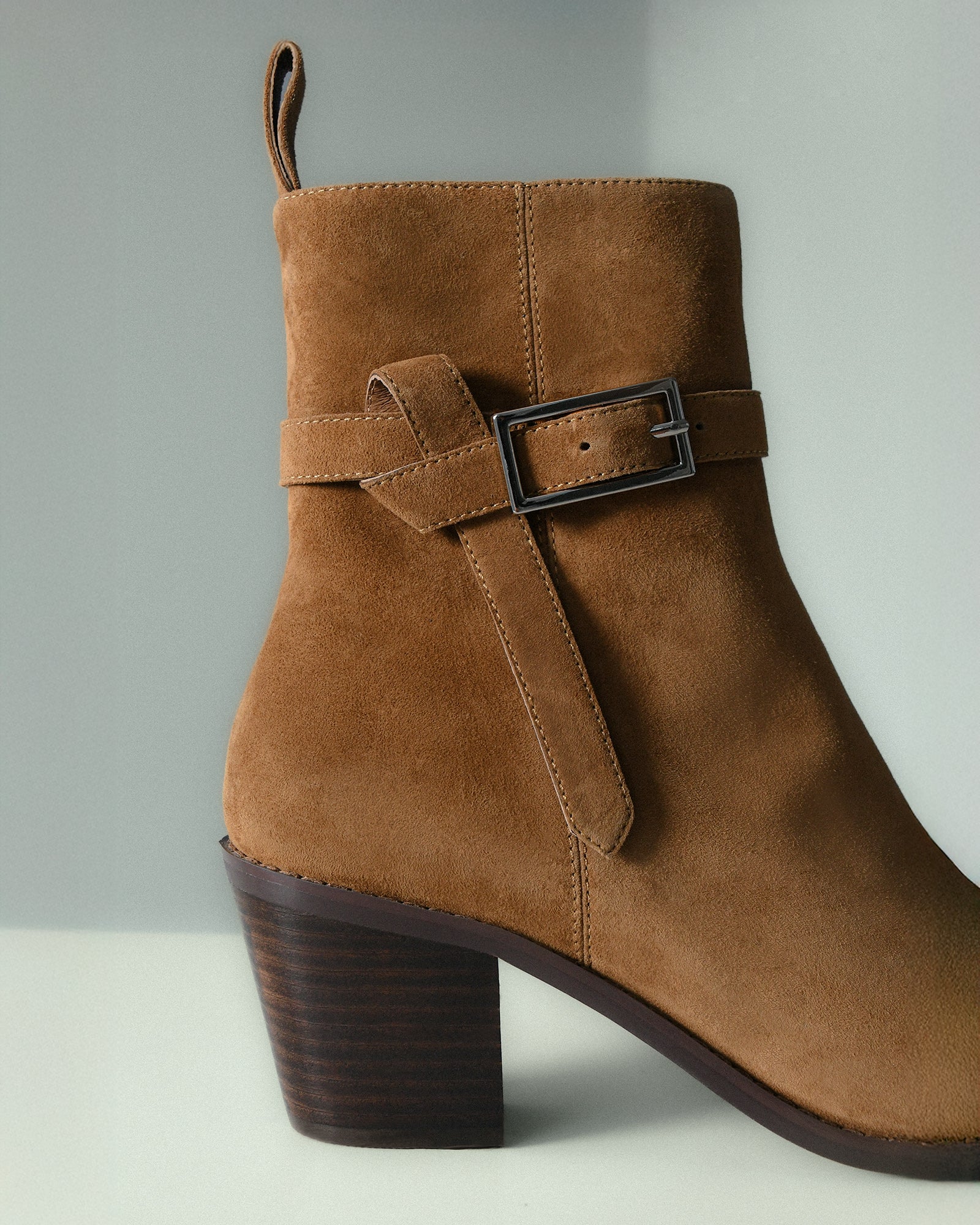 ZENA Women's Mid Ankle Boots in Biscuit Suede - Comfortable Casual & Office Wear for Fall/Winter Fashion