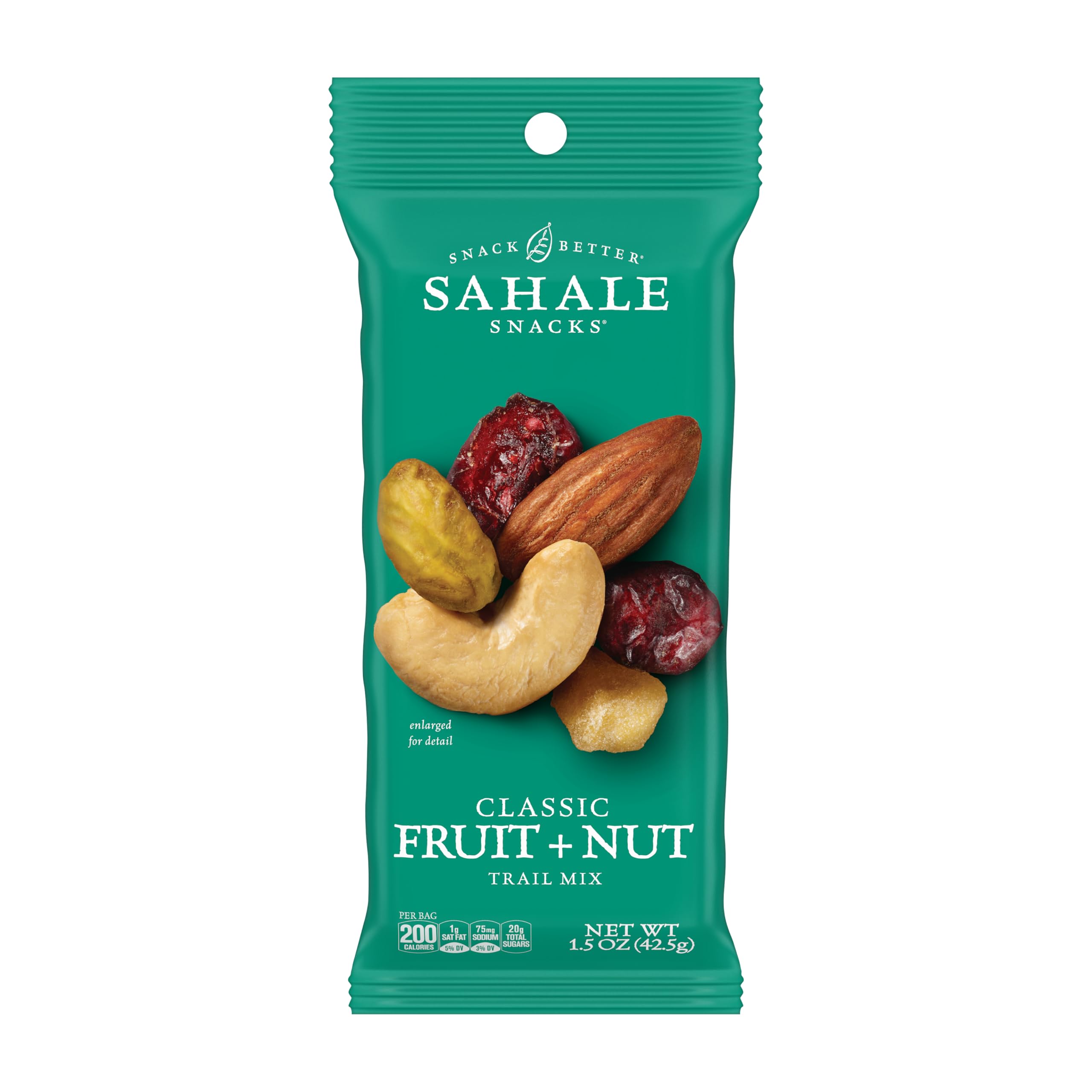Sahale Snacks Classic Fruit and Nut Trail Mix - 1.5 Oz Grab & Go Bags (18 Packs) | Dry-Roasted Deluxe Mixed Nuts with Apples & Cranberries | Non-GMO, Kosher, Gluten-Free Snacks | Perfect for Hiking, Camping & Healthy On-the-Go Snacking
