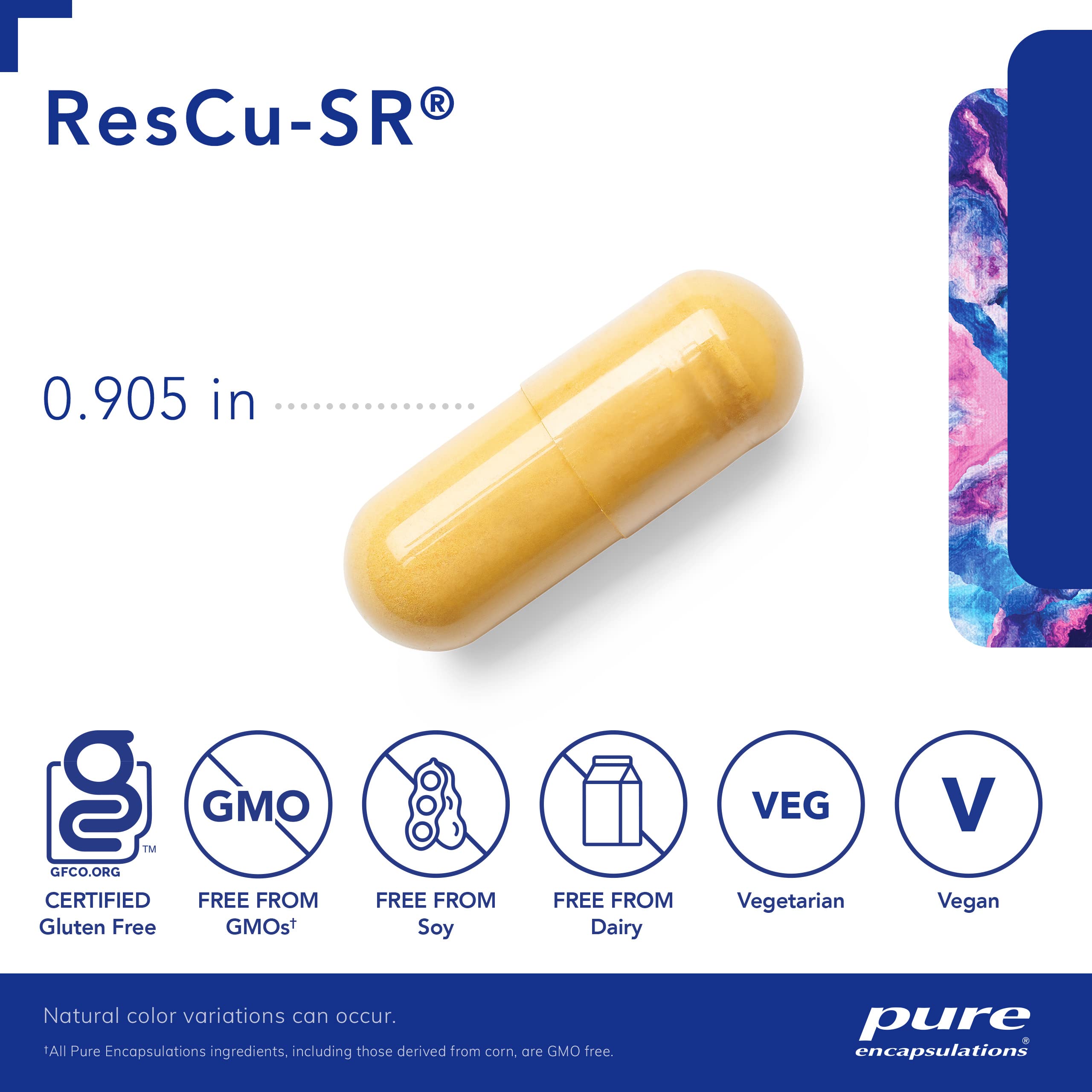 Pure Encapsulations ResCu-SR Hypoallergenic Supplement - 60 Capsules for Longevity, Heart & Brain Health | Antioxidant Support for Active Adults & Seniors | Vegan & Non-GMO Formula
