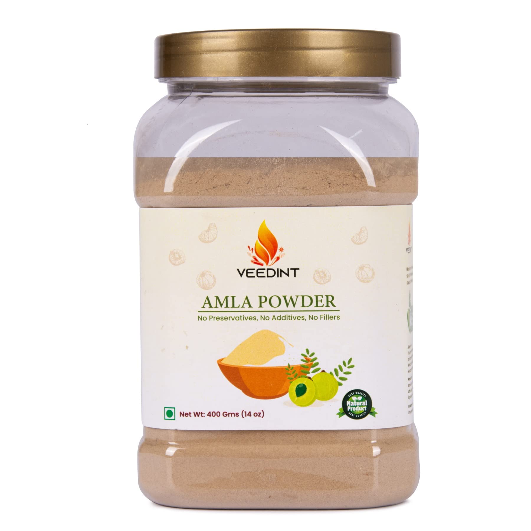 Organic Amla Powder 400g - Pure & Natural Indian Gooseberry for Hair Growth, Skin Care & Immunity Boost | Vegan, Gluten-Free Superfood for Smoothies, Tea & DIY Beauty Treatments