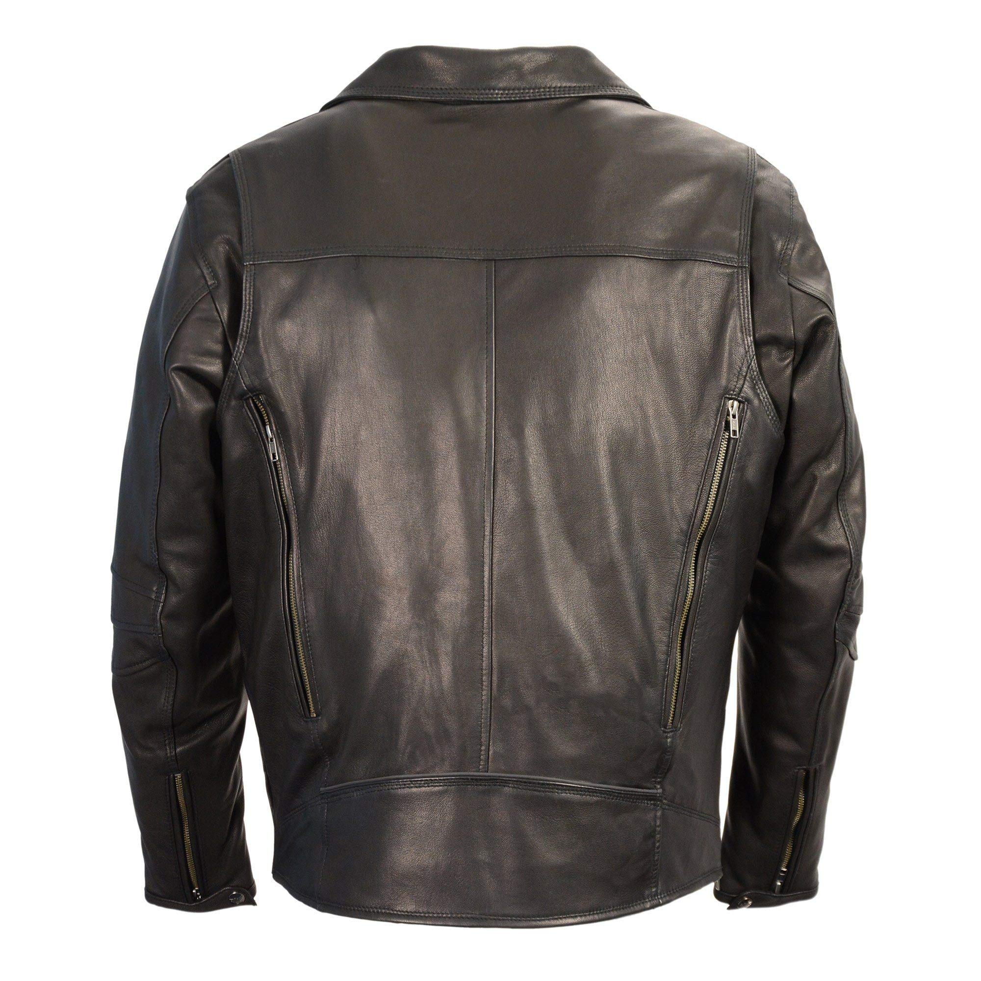 Milwaukee Leather Men's Lightweight Extra Long Beltless Biker Jacket Black MLM1516 - Motorcycle Riding, Casual Wear, Outdoor Adventure Jacket for Men