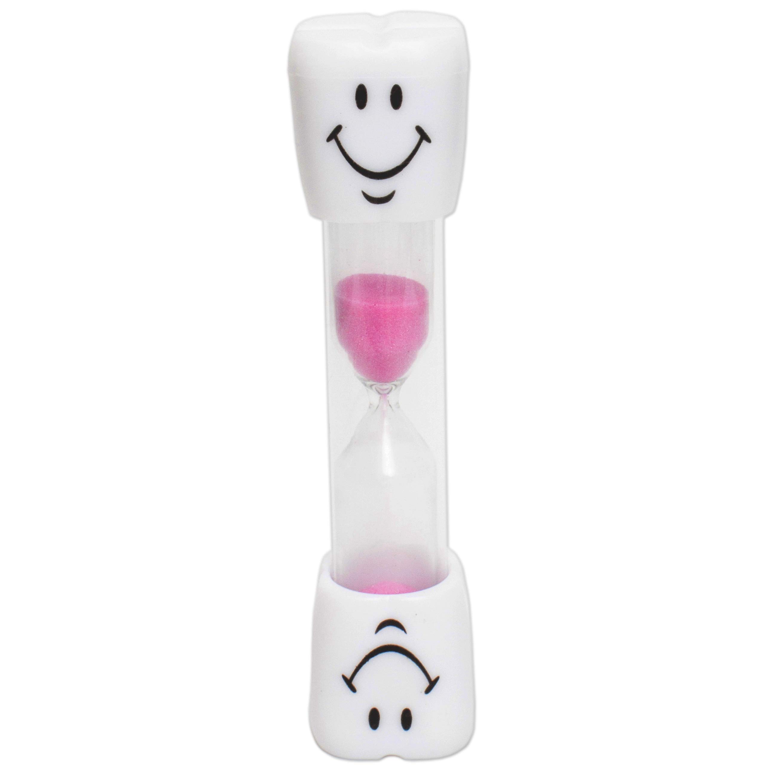2 Minute Kids Toothbrush Timer - Fun Sand Timer for Children's Dental Care & Teeth Brushing Routine (Pink) | Perfect Bathroom Countertop Decor & Montessori Learning Tool