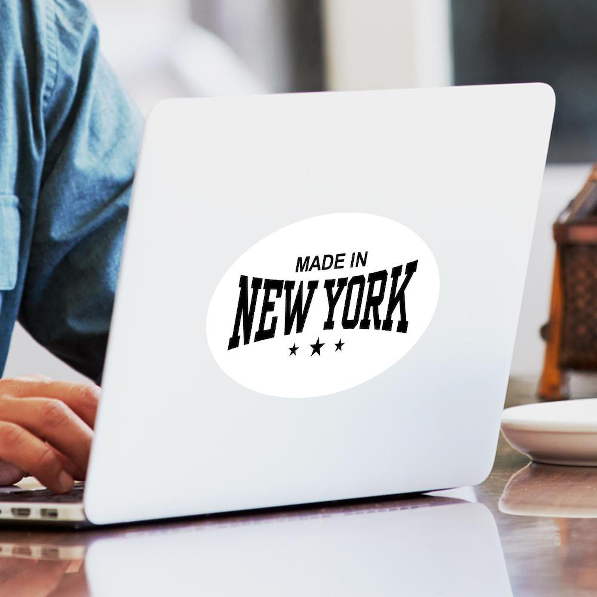 Made in New York Oval Car Bumper Sticker - Decorative Vinyl Decal for Cars, Laptops, Water Bottles | Perfect for Travelers, Commuters & City Pride
