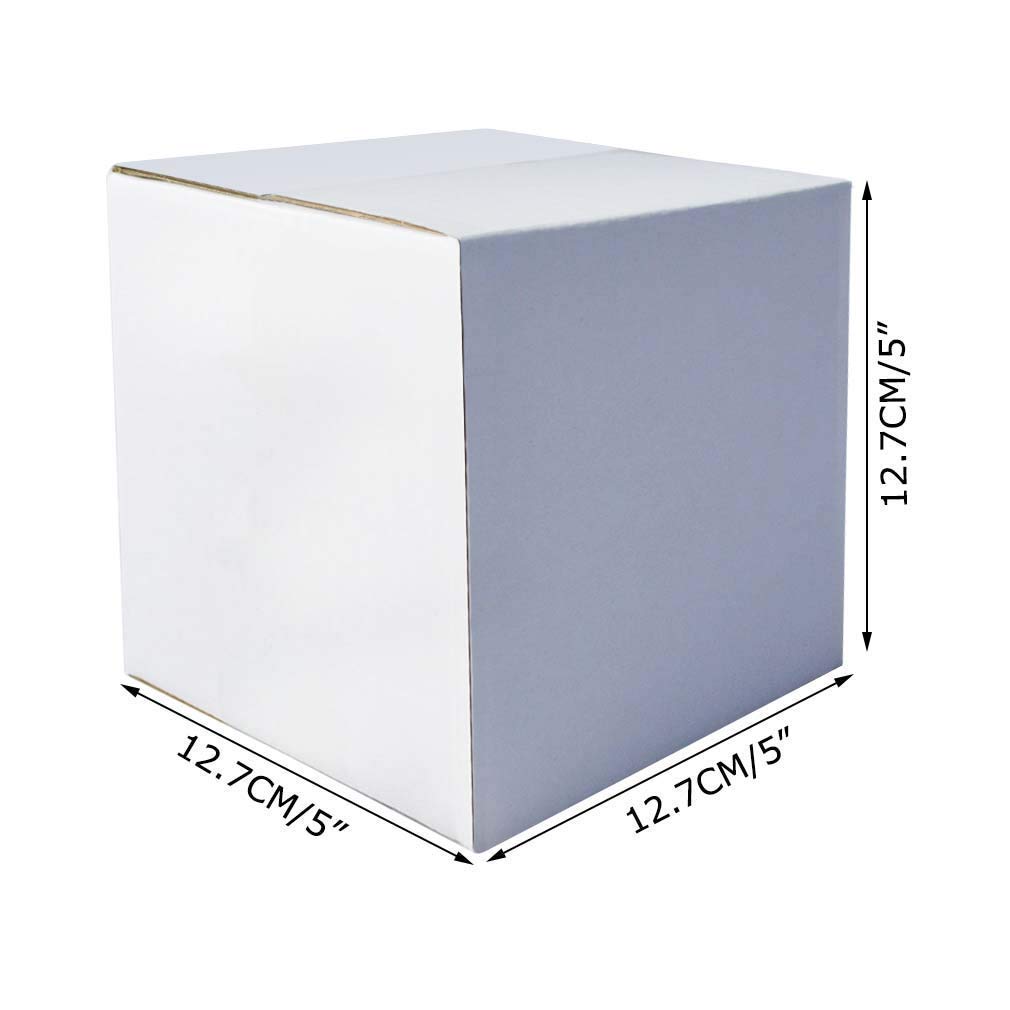 5x5x5 Small Shipping Boxes - White Packing Boxes for Ecommerce