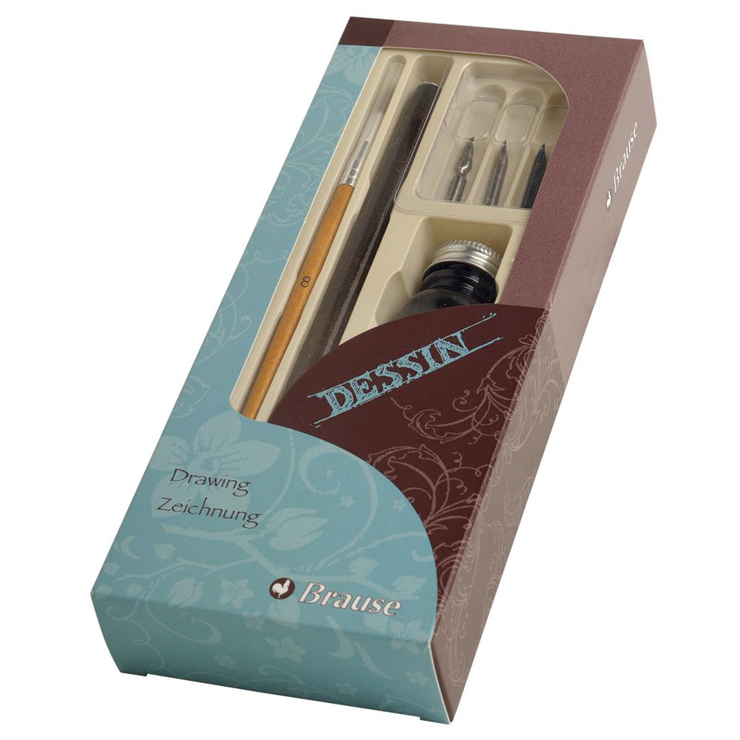 Brause Calligraphy Pen Set - Professional Drawing & Lettering Kit for Artists, Beginners - Perfect for Sketching, Hand Lettering, Scrapbooking & DIY Art Projects