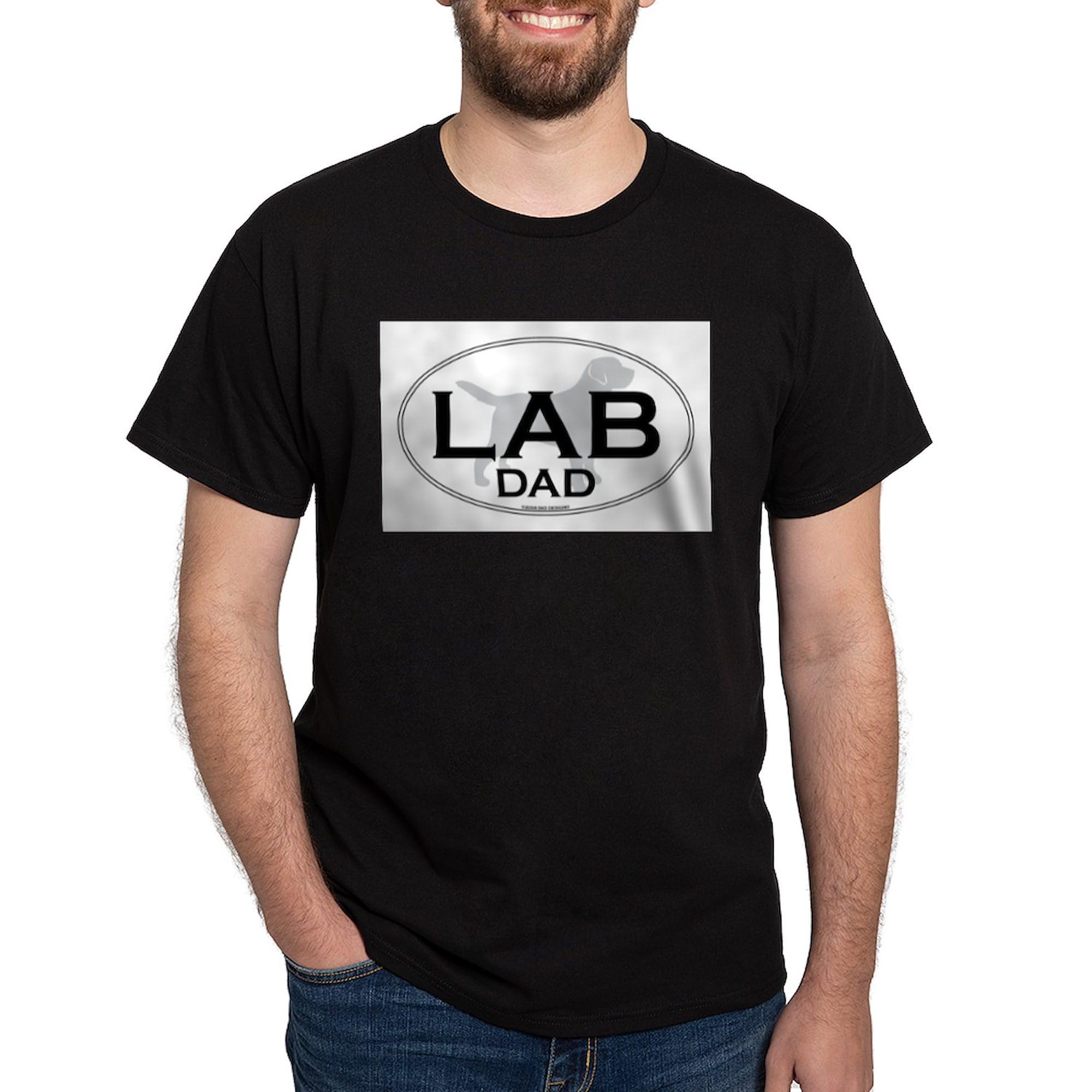 Labrador Dad II Dark T-Shirt for Men - 100% Cotton Classic Graphic Tee - Perfect for Father's Day Gifts, Casual Wear & Dog Lovers