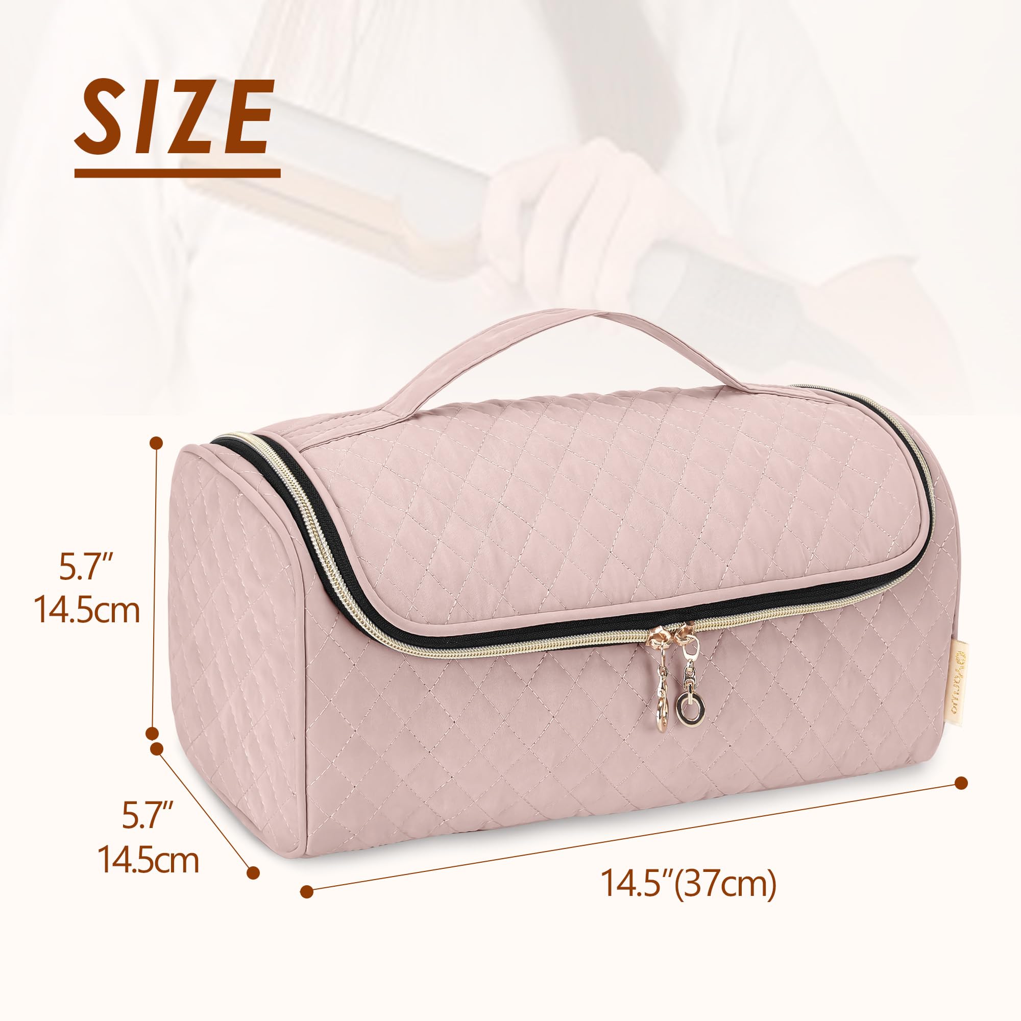 Yarwo Travel Hair Straightener Bag for Dyson, Revlon, CHI, GHD & Remington Flat Irons - Portable Storage Case for Hair Straightener, Curling Iron & Accessories, Dusty Rose - Perfect for Travel, Home & Salon Use