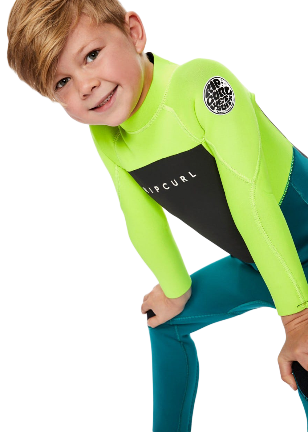 Rip Curl Groms Omega 3/2mm Back Zip Steamer Wetsuit for Kids - Youth Surfing, Swimming & Water Sports Thermal Protection