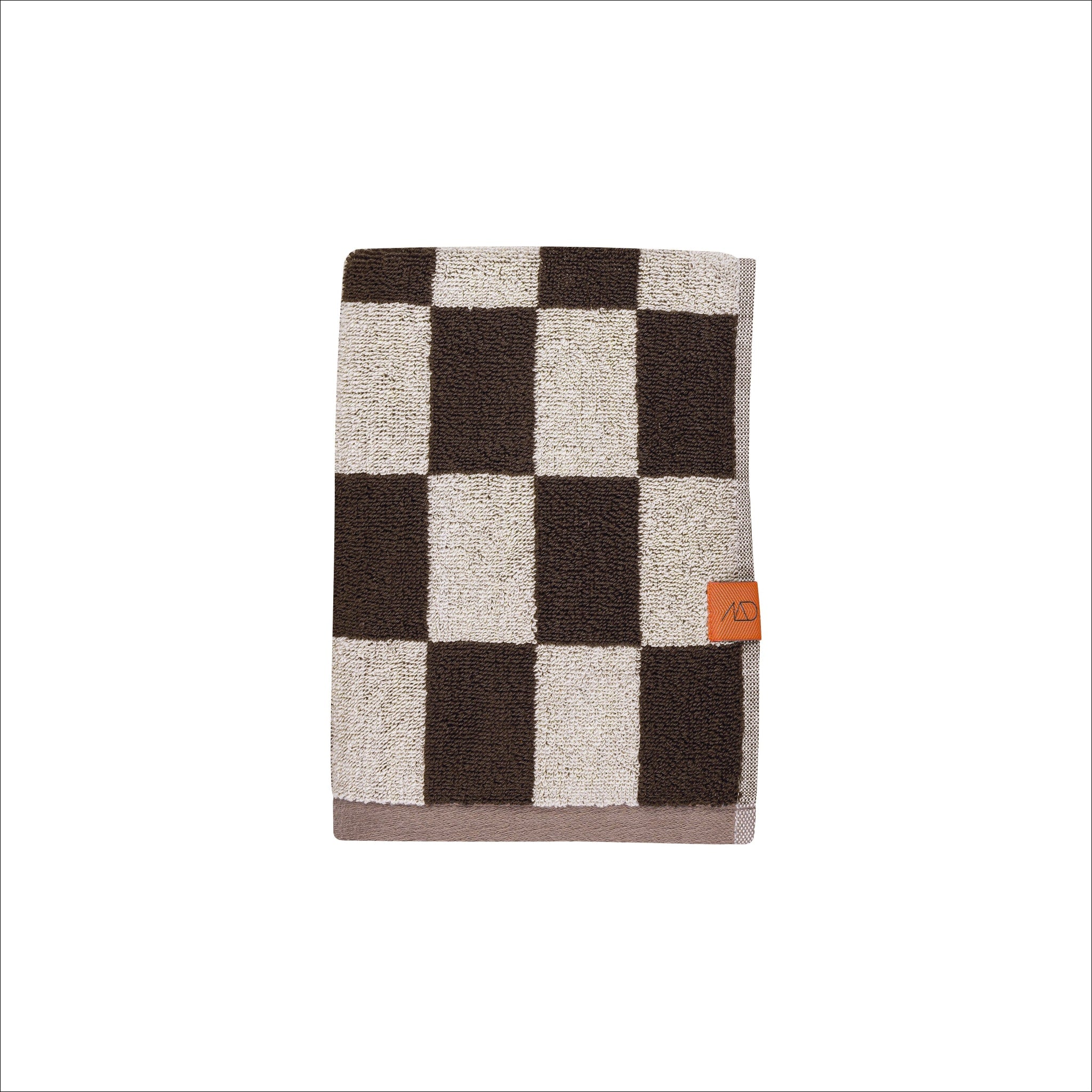 Vintage Organic Cotton Hand Towel Set - 2 Pack, 40x55cm, Chocolate Brown - Soft & Absorbent Retro Kitchen & Bath Towels for Bathroom, Kitchen, and Guest Use