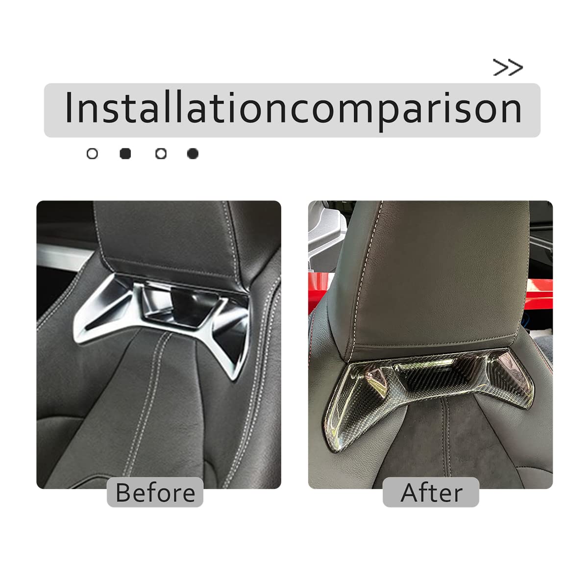 Toyota Supra GR A90 A91 MK5 Carbon Fiber Seat Backrest Cover (2018-2024) - 2-Piece Black Interior Trim Set | Real Carbon Fiber Upgrade for Enhanced Style & Protection
