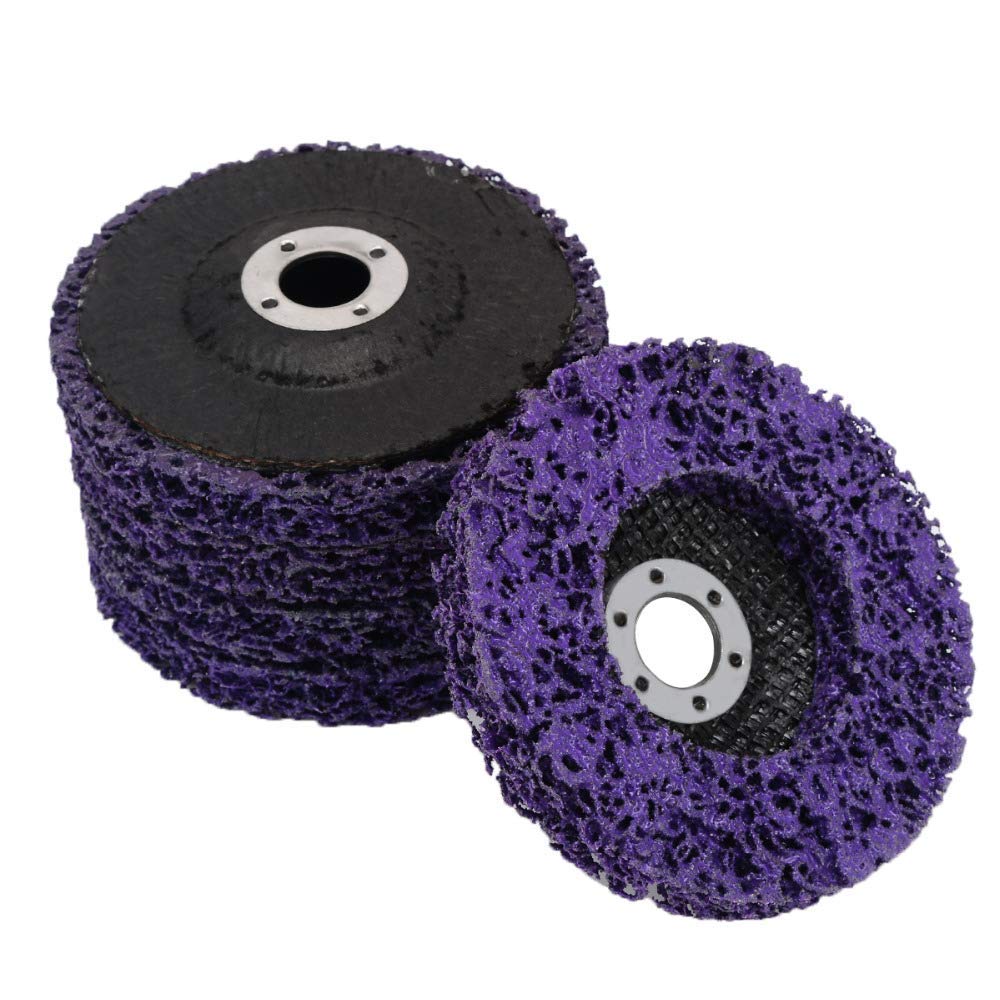 5Pcs Durable Poly Strip Disc Wheels 100x16mm - Abrasive Tools for Angle Grinder, Wood & Metal Paint Rust Removal, Surface Cleaning | Perfect for DIY Projects, Auto Body Repair & Home Renovation
