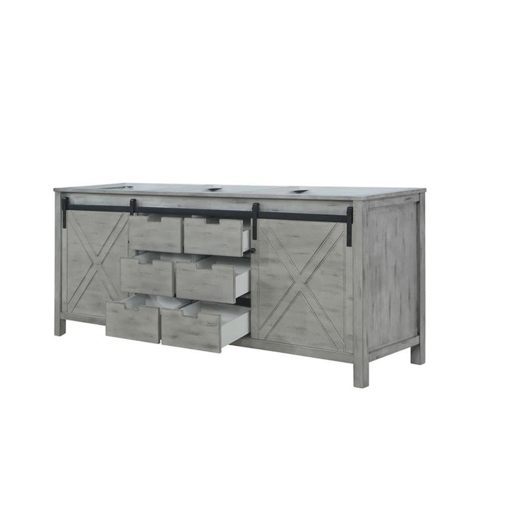 Marsyas 80 Inch Wide x 22 Inch Deep Double Bathroom Vanity in Ash Grey - Perfect for Master Bathroom Renovation and Modern Home Decor