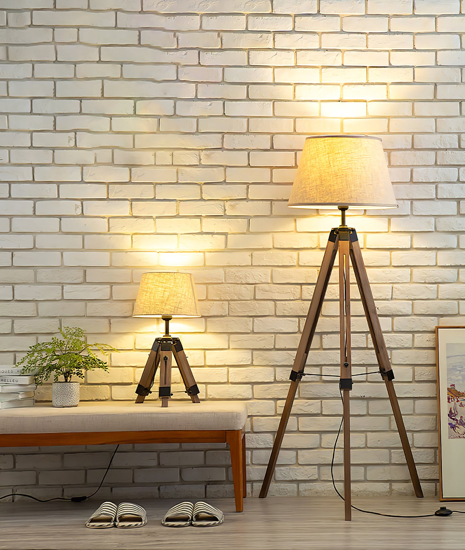 Adjustable Tripod Table Lamp - Modern Industrial Style Desk Light for Home Office, Bedroom, and Living Room - Perfect for Reading, Studying, and Ambient Lighting