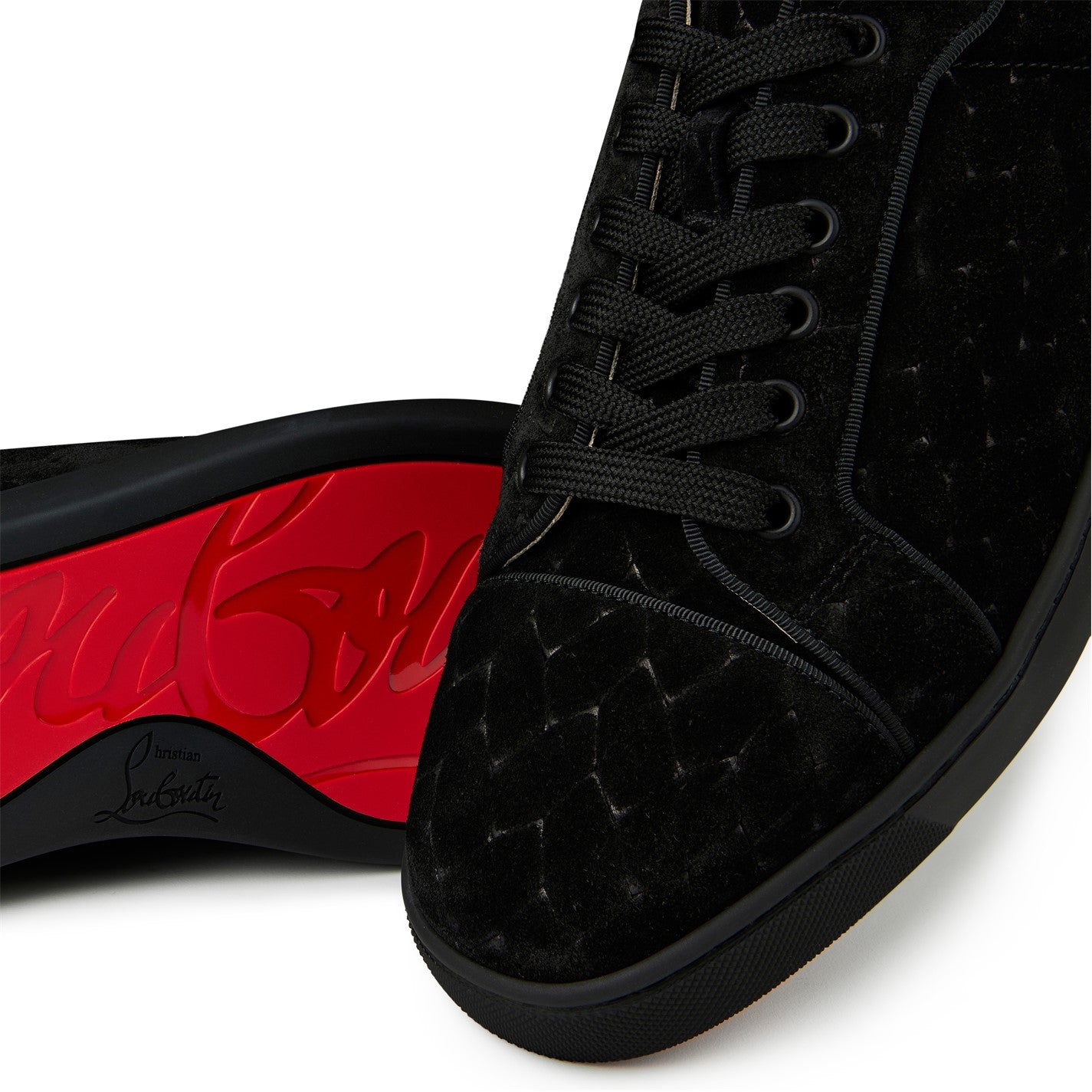 Christian Louboutin Black Orlato Sneakers - Luxury High-Top Leather Shoes for Men | Perfect for Casual Wear, Night Out & Fashion Events