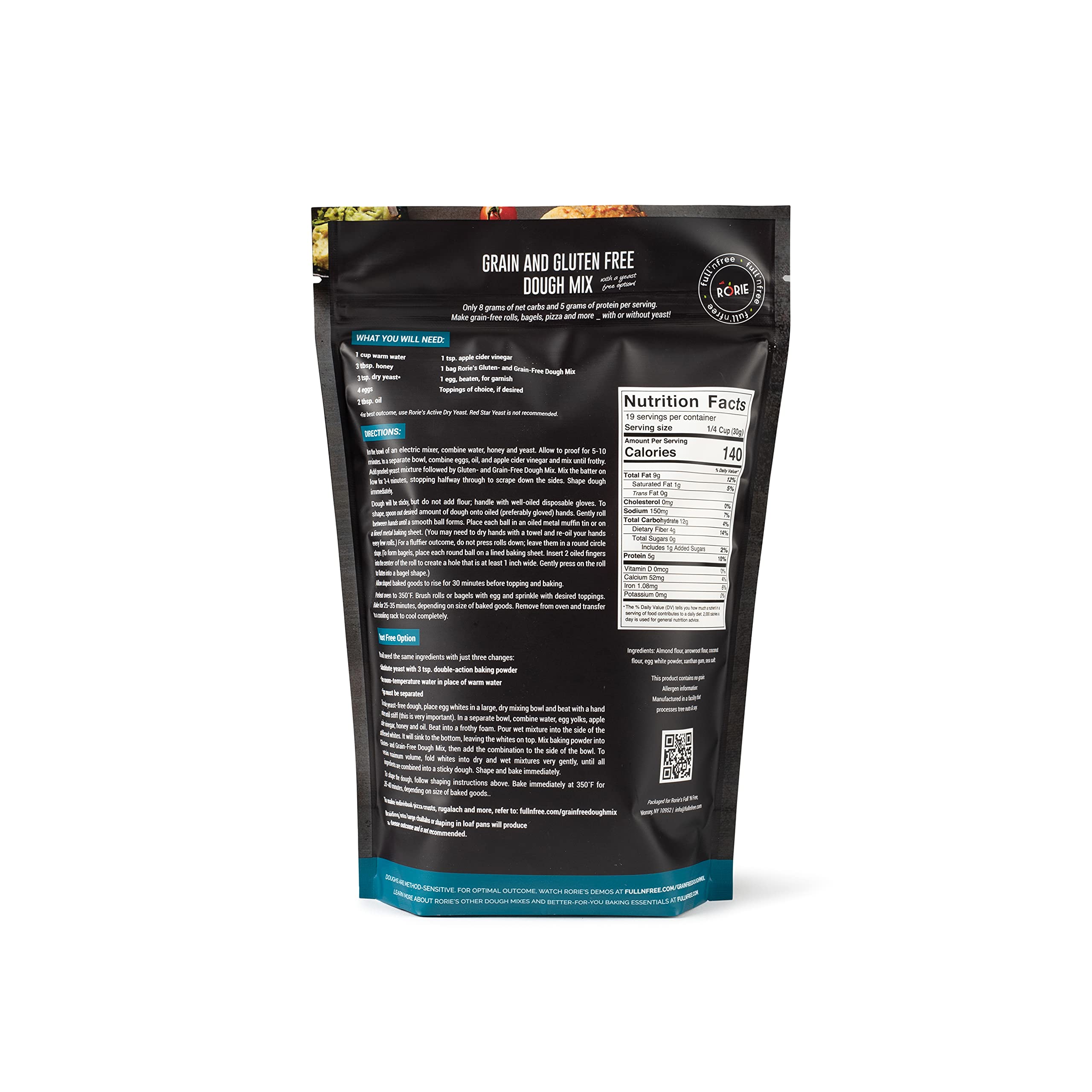 Gluten-Free Dough Mix for Baking - Rories Grain Free All-Purpose Flour Alternative (20 oz) - Perfect for Cookies, Bread & Pizza Crusts