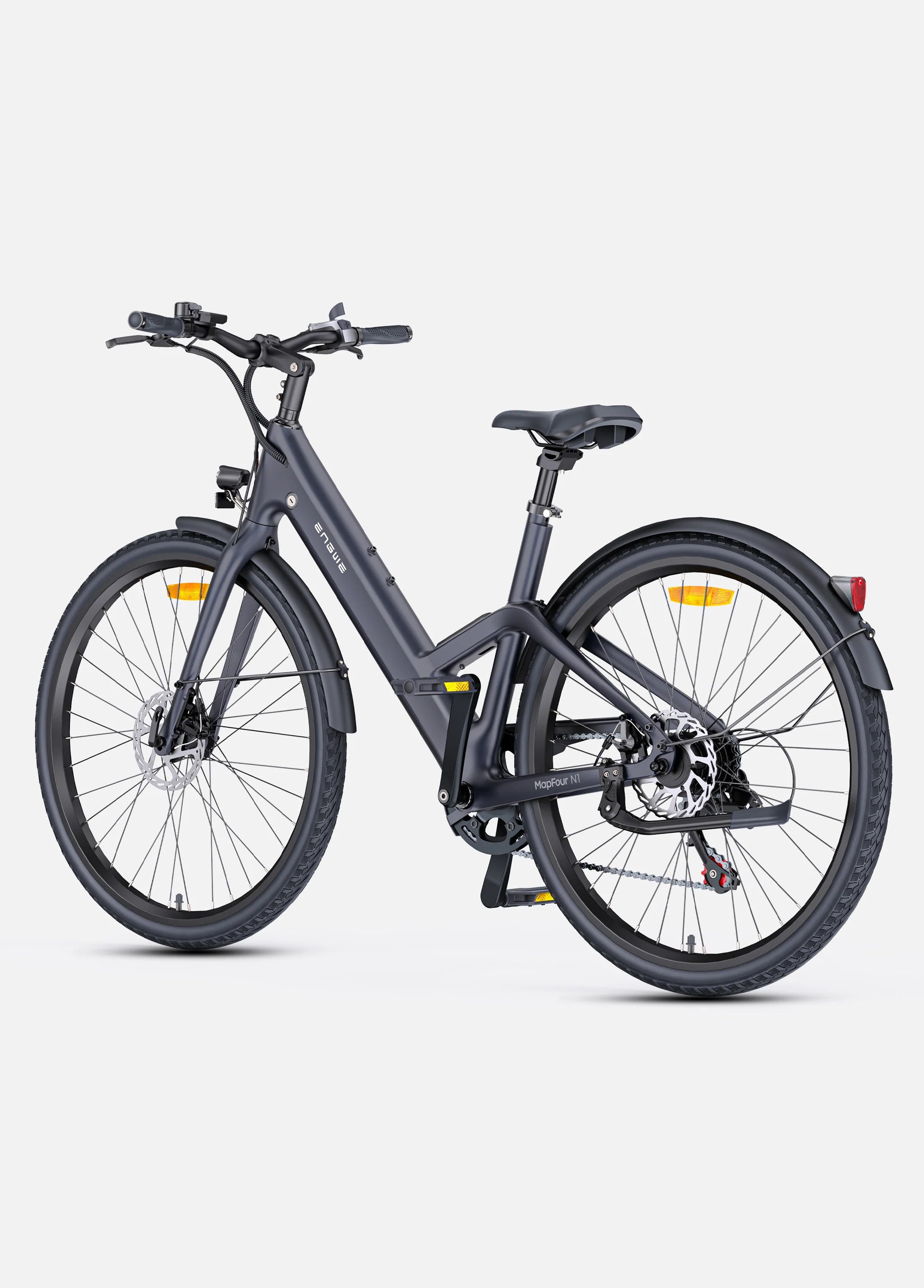 MAPFOUR N1 AIR 250W Ultra Lightweight Electric Bike - 100KM Long Range Carbon Fiber Frame - Perfect for Urban Commuting & City Riding