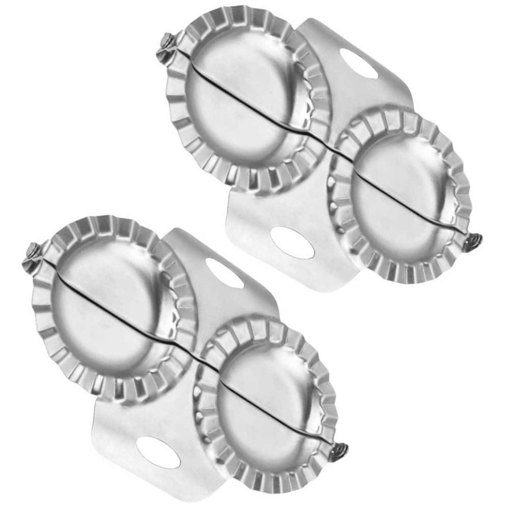 2 Pcs Stainless Steel Dumpling Maker Set - Efficient Dumpling Mold & Press Tool for Homemade Dumplings - Perfect for Asian Cuisine, Family Cooking & Party Snacks