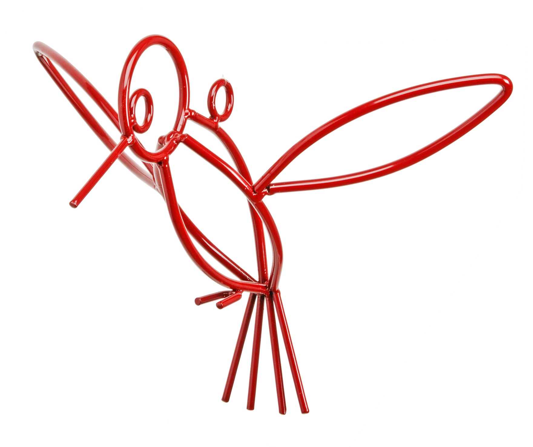 Handmade Wrought Iron Hanging Hummingbird Garden Decor - 3 Finishes - USA Crafted - Perfect for Outdoor Patio, Garden, and Backyard Decoration