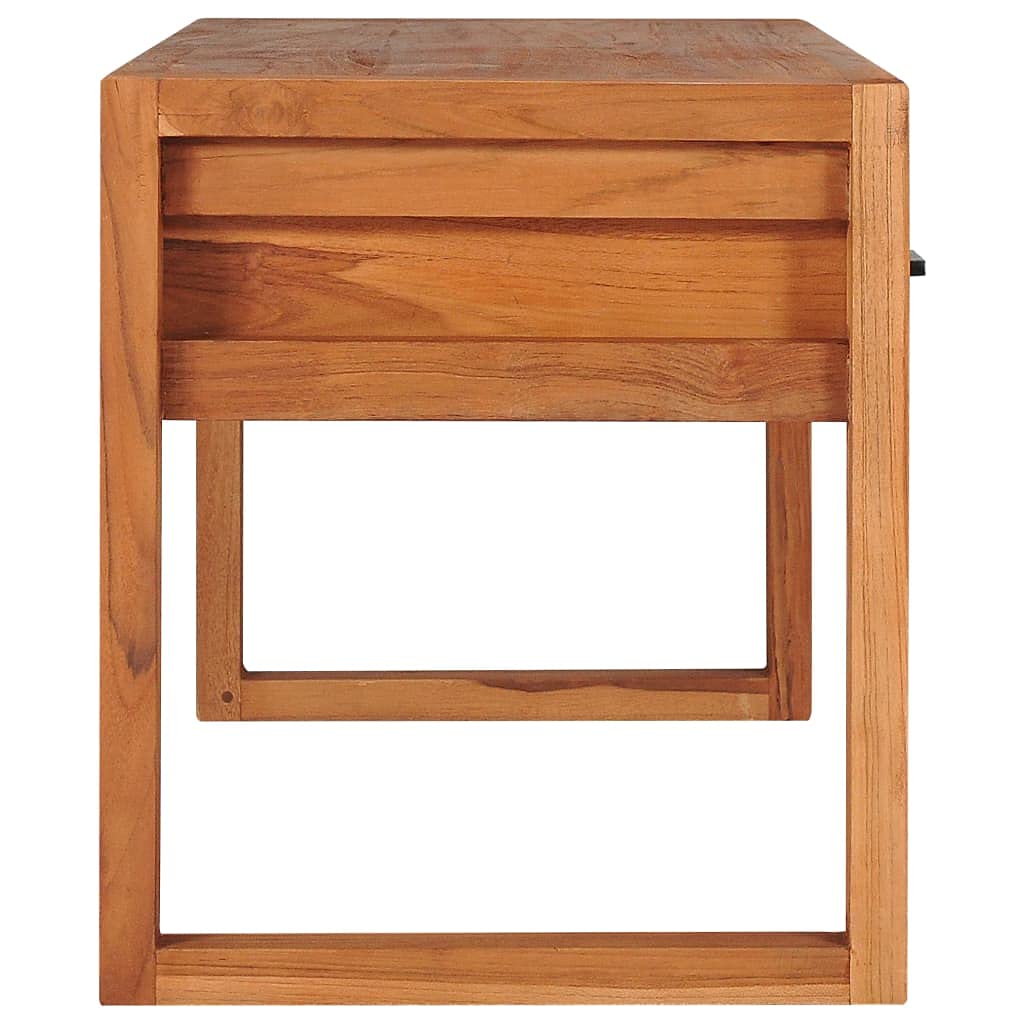 Rustic Teak Wood TV Stand with Drawers - Solid Wood Entertainment Center for Living Room, Bedroom & Home Office - Perfect for 65 Inch TV & Media Storage