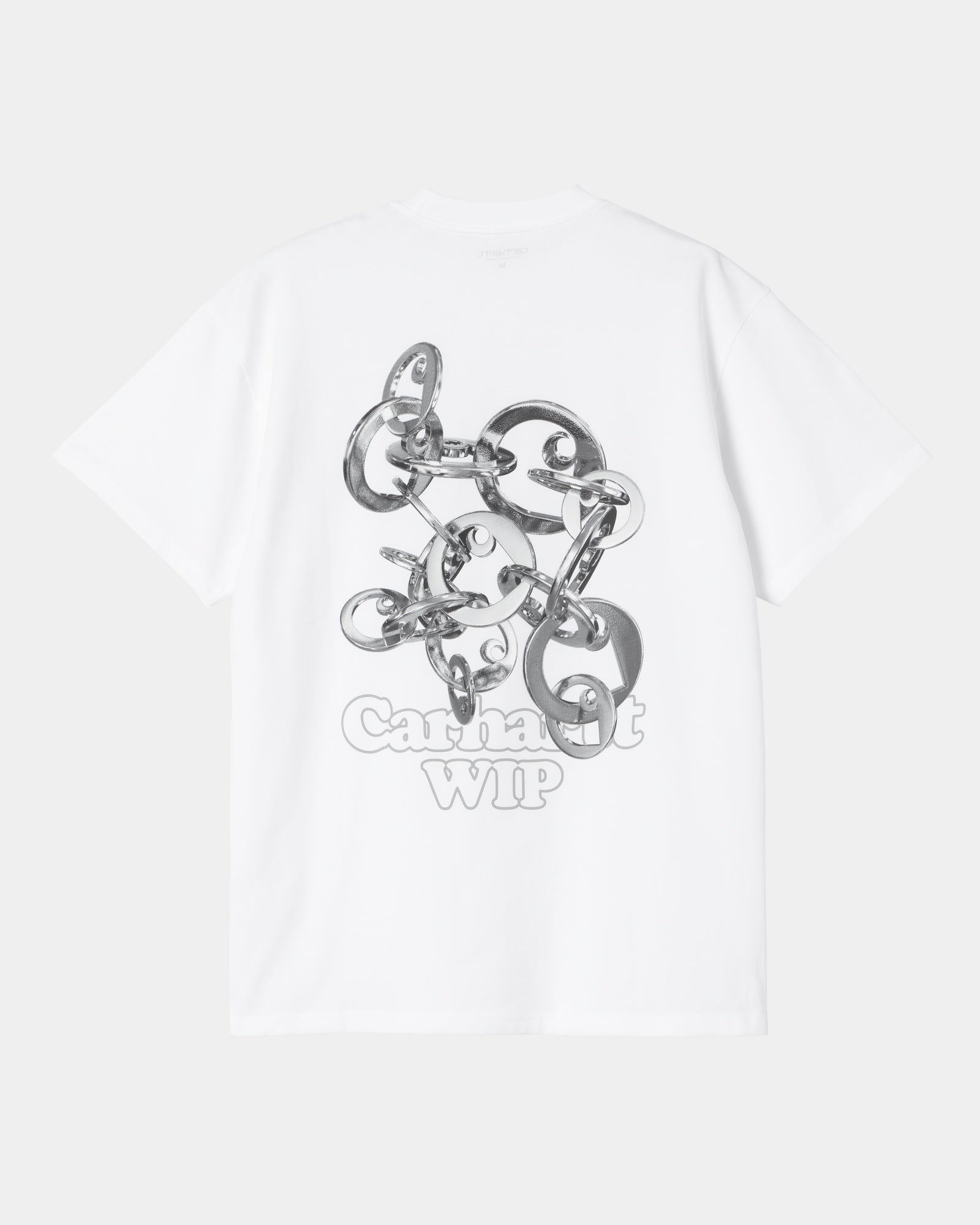 Linked Charms T-Shirt for Women - White & Silver | Trendy Graphic Tee for Casual Wear, Parties & Everyday Outfits