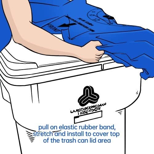 95 Gallon Lemon Scented Trash Can Odor Eliminator Covers (2-Pack) - Fresh Citrus Fragrance for Outdoor & Indoor Garbage Bins - Kitchen, Bathroom, Office & Garage Use
