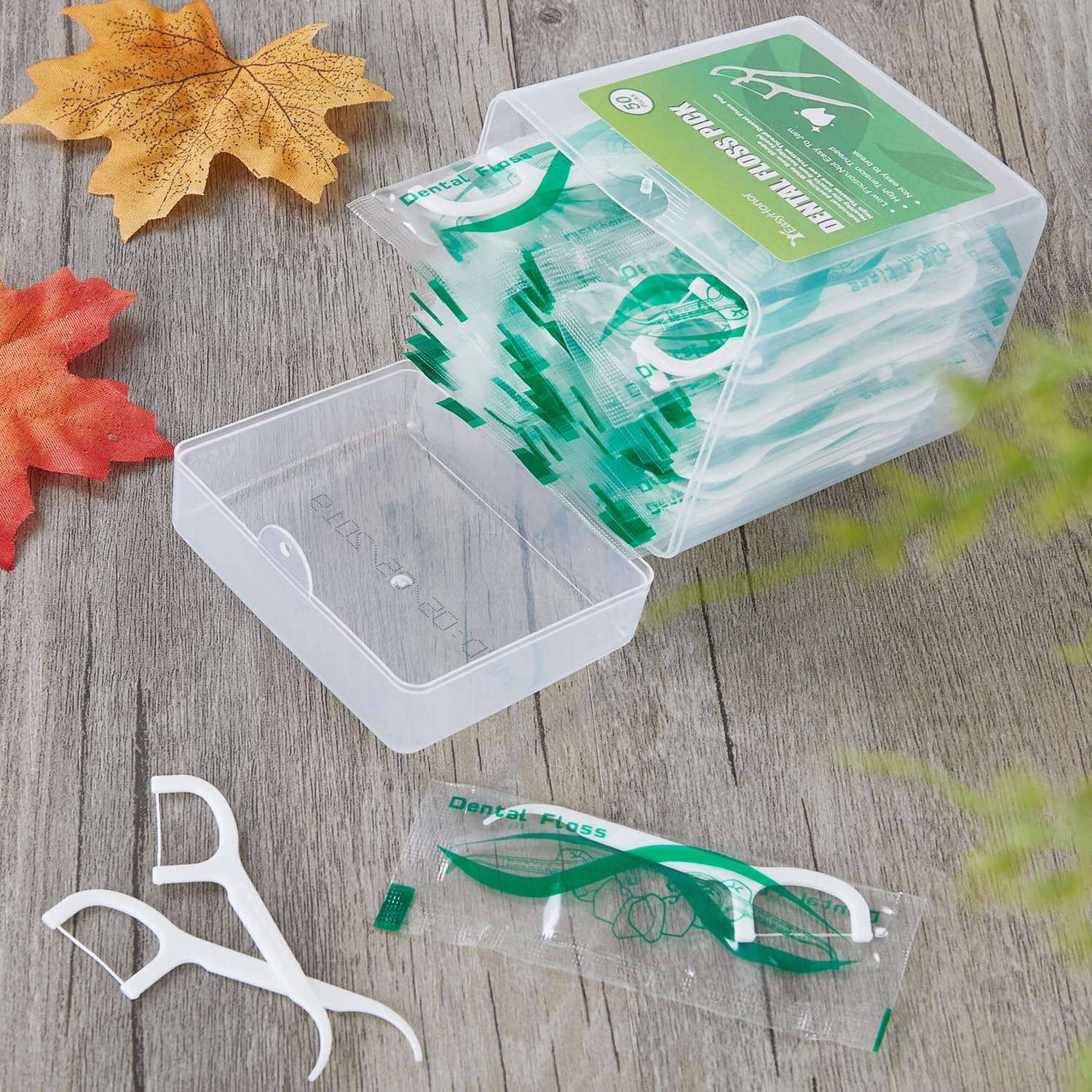 Dental Floss Picks with Travel Cases - 100 Count Individually Wrapped Flossers | Mint Flavor Tooth Cleaners for Adults & Kids | Perfect for Travel, Office & Daily Oral Care