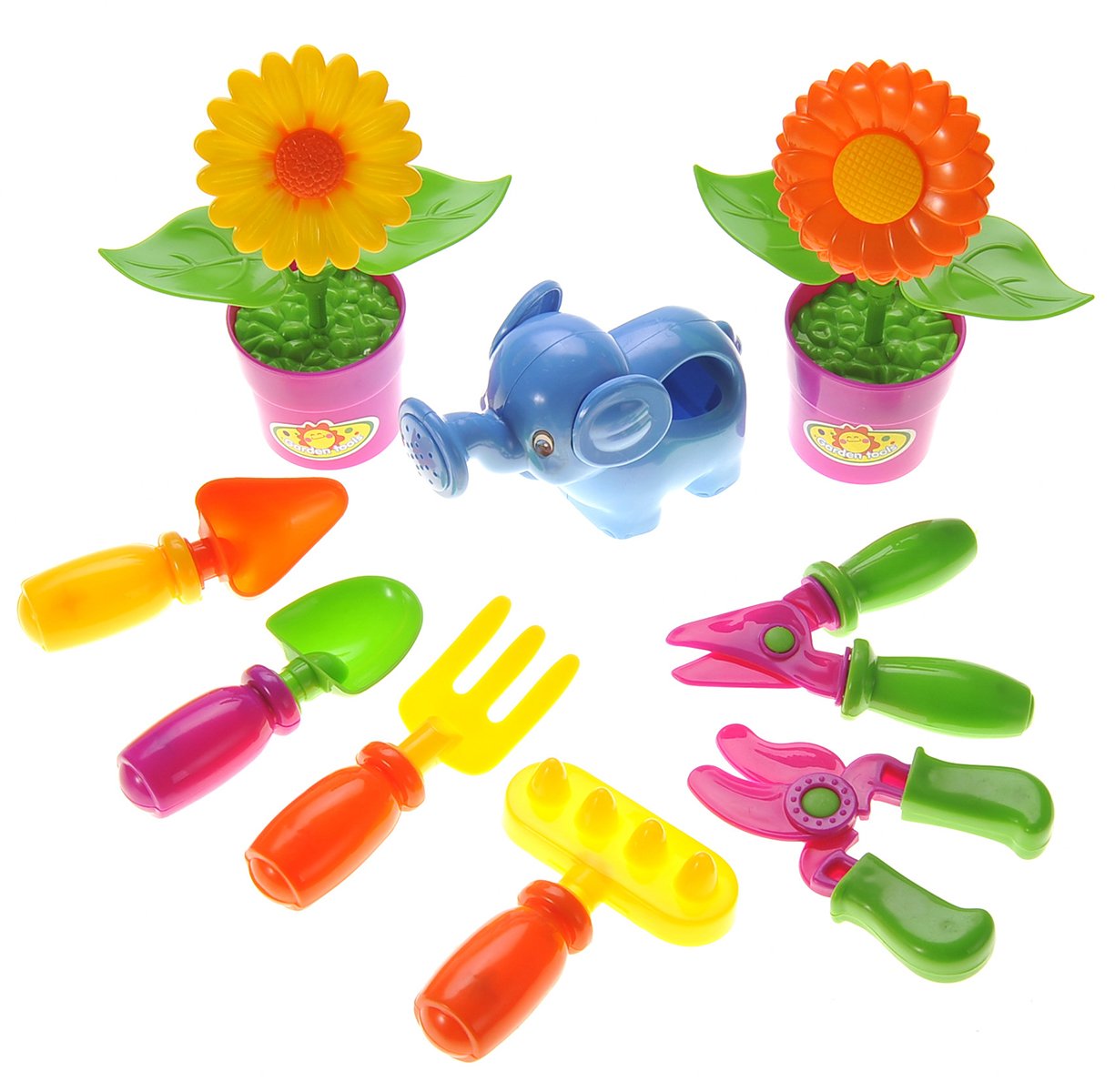 PowerTRC 9-Piece Toddler Gardening Toy Set - Realistic Pretend Play Tools for Kids Ages 3+, Outdoor Learning Toys for Boys & Girls - Perfect for Backyard Play, Preschool Activities & Summer Outdoor Fun