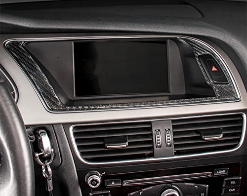 Premium Carbon Fiber GPS Navigation Cover Trim for Audi A5 & S5 (2008-2016) - Upgrade Interior Dash Protection & Style for Daily Commute & Road Trips