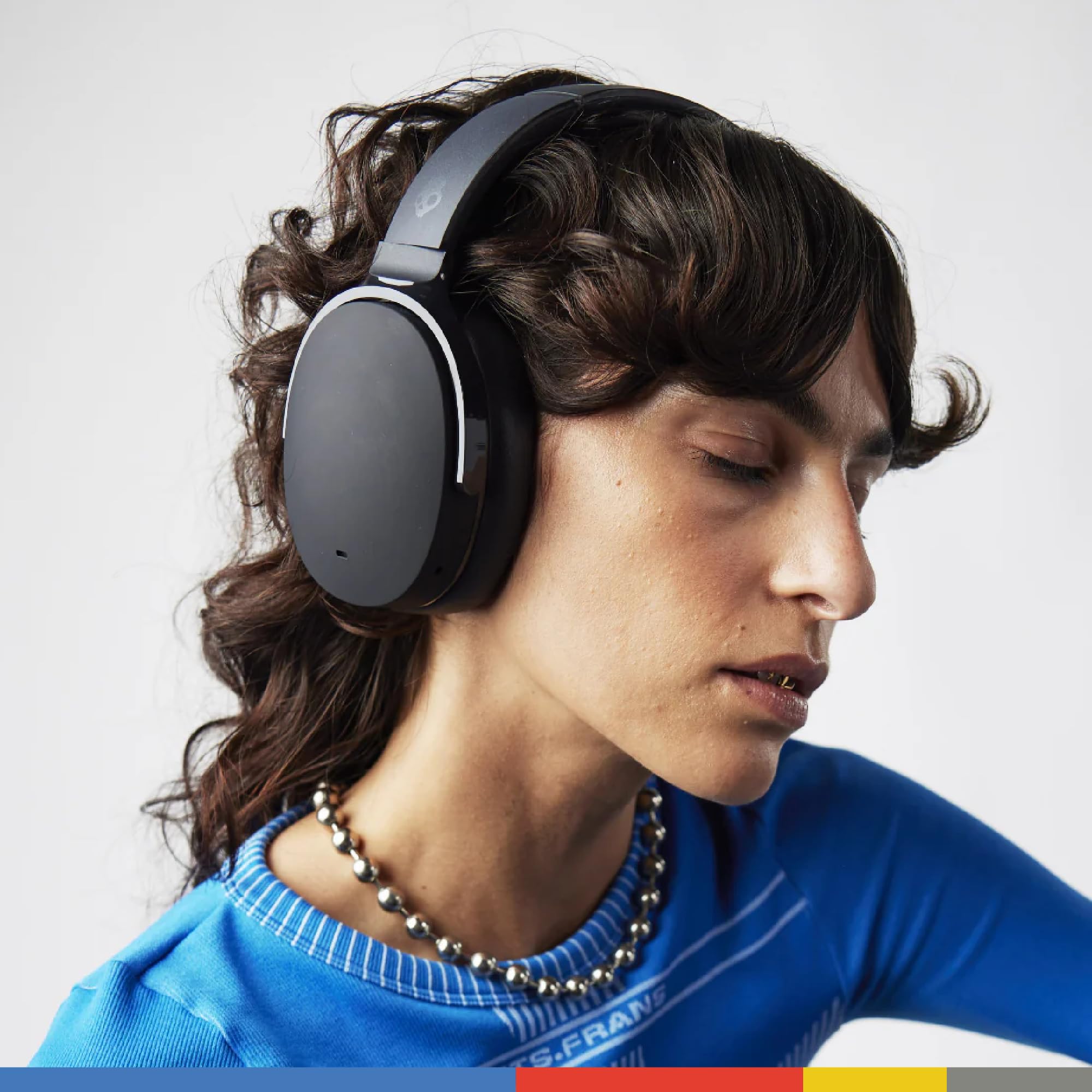 Skullcandy Hesh ANC Wireless Over-Ear Headphones with Active Noise Cancelling, 22-Hour Battery Life, Built-in Mic - Compatible with iPhone, Android & Bluetooth Devices (True Black) - Perfect for Travel, Work & Music Lovers
