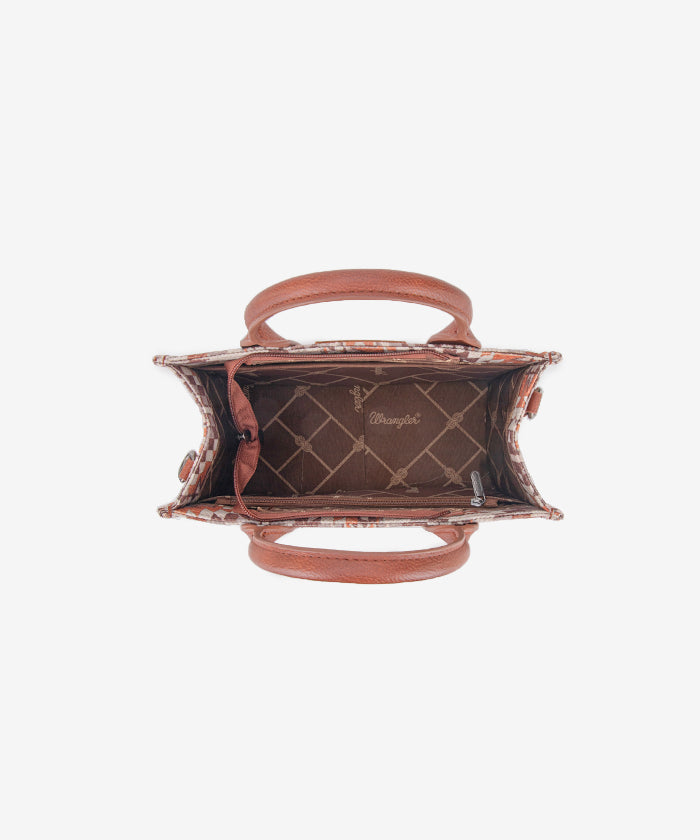 Wrangler Aztec Print Canvas Tote Bag for Women - Stylish & Durable Handbag for Shopping, Beach, Work & Travel Accessories
