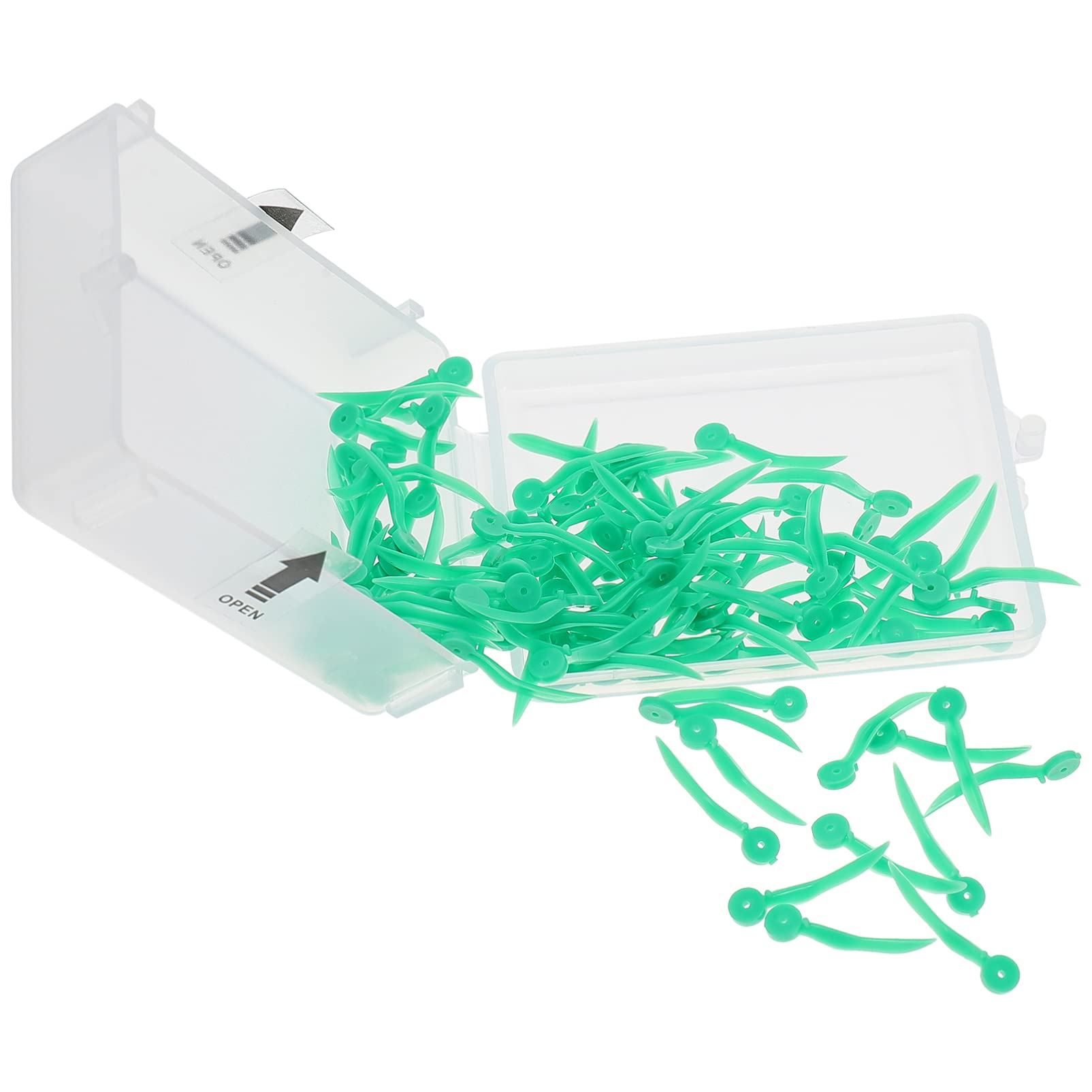 100pcs Disposable Dental Plastic Teeth Wedges with Holes - Endodontic Green Tools for Root Canal Procedures | ARTIBETTER Dental Supplies for Professional Dentists & Dental Clinics
