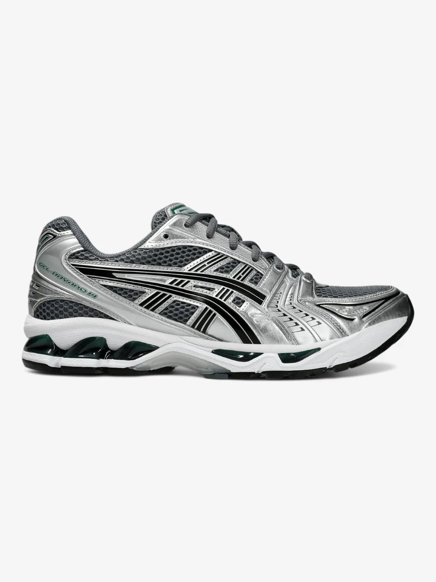 ASICS Gel Kayano 14 Running Shoes for Men - Dark Gray/Silver Cushioned Sneakers for Long Distance Running & Gym Workouts