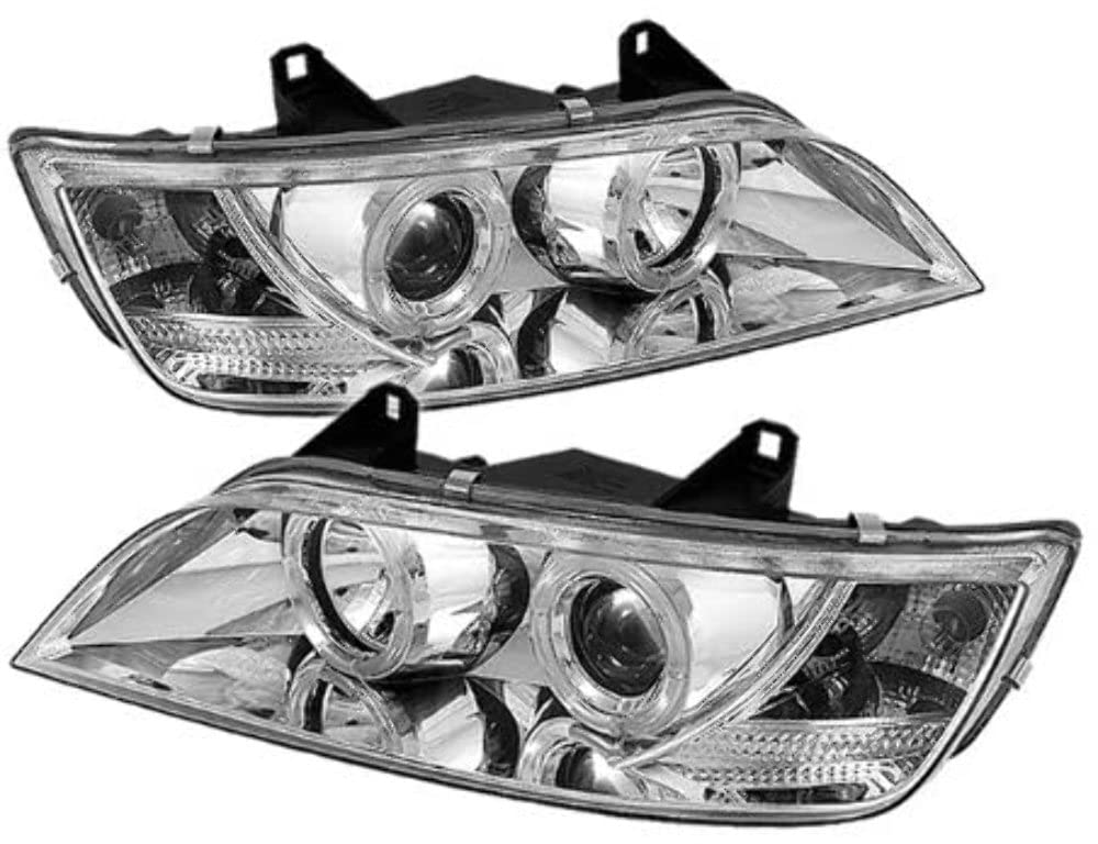 Spyder Auto 5009098 LED Halo Projector Headlights - Chrome/Clear - High Performance Car Lighting for Night Driving & Off-Road Adventures