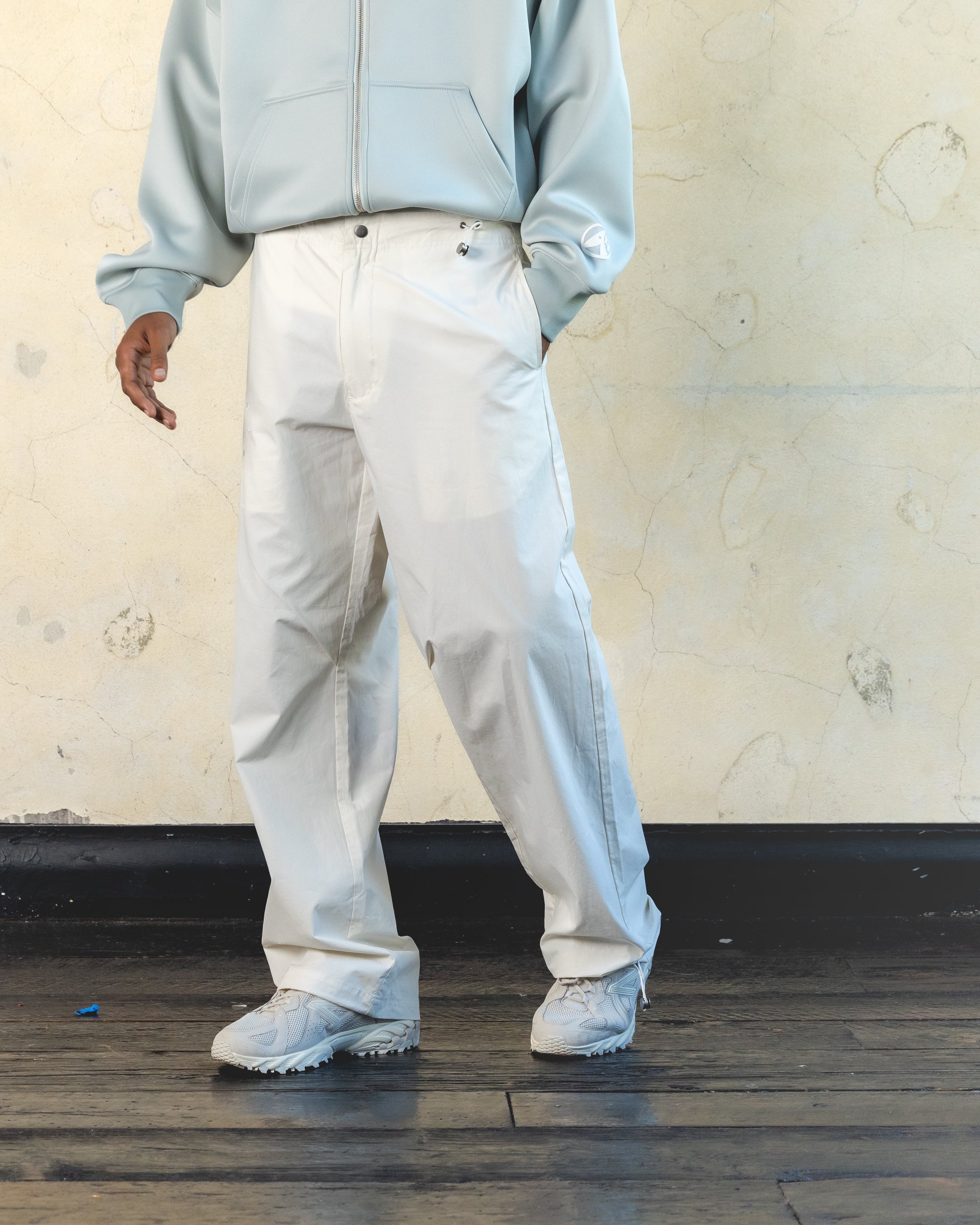 404 Silhouette Pants in Off White - Trendy High-Waisted Wide Leg Trousers for Women | Perfect for Office, Casual Wear & Special Occasions