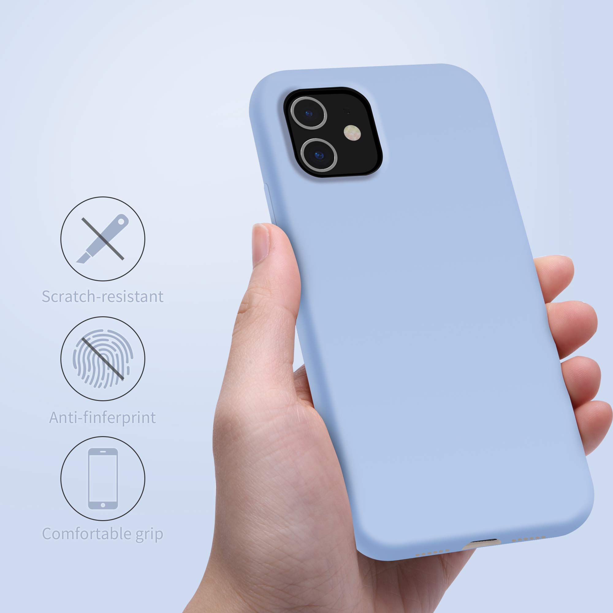 OTOFLY Ultra Slim Liquid Silicone Case for iPhone 11 - Shockproof & Anti-Scratch Protective Cover with Full Body Protection (Light Blue) | Perfect for Everyday Use, Travel & Outdoor Activities