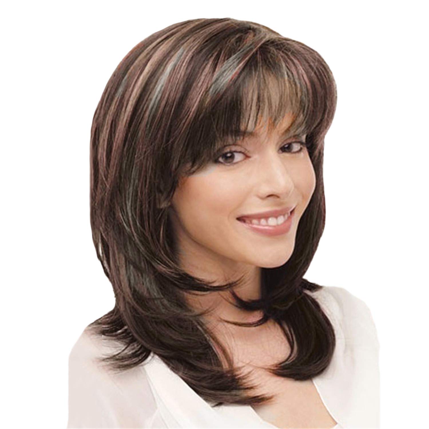 Andongnywell Short Bob Wigs for Black Women - Heat Resistant Synthetic Hair with Natural Wavy Texture | Perfect for Daily Wear, Cosplay, and Special Occasions