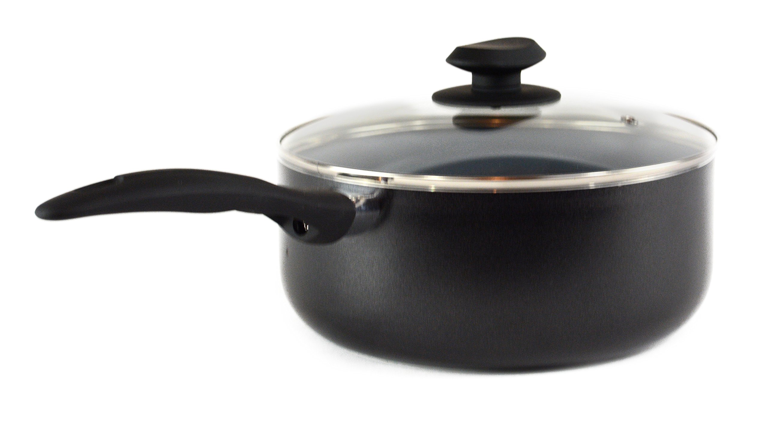 Nonstick Ceramic Frying Pan 4 Quart (3.8L) - Black Skillet for Healthy Cooking - Perfect for Sauteing, Frying & Omelets